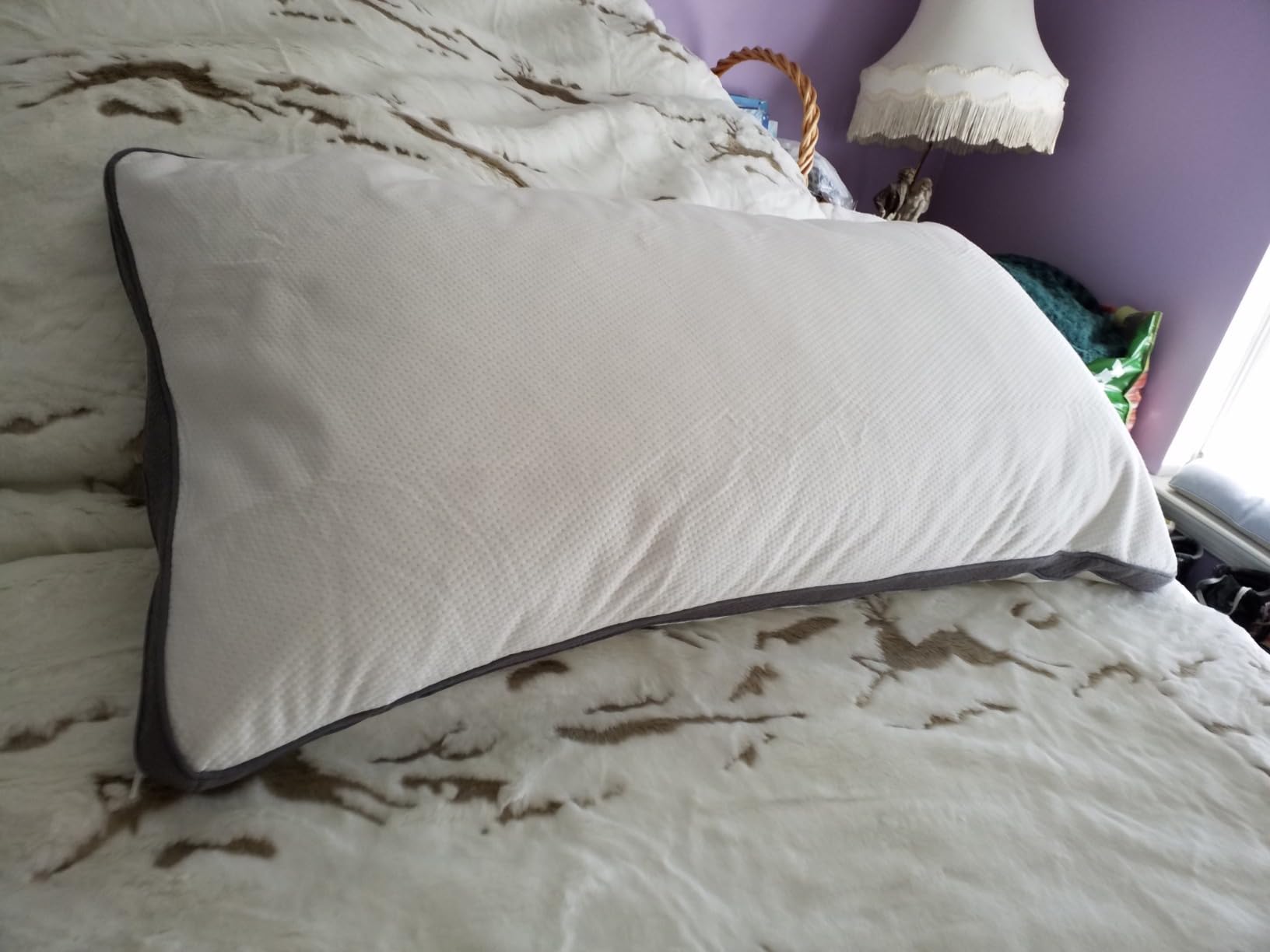 Coop Home Goods Original Adjustable Pillow, King Size Bed Pillow for Sleeping, Cross Cut Memory Foam Pillow - Medium Firm Back, Stomach and Side Sleeper Pillow, CertiPUR-US/GREENGUARD Gold customer photo 2