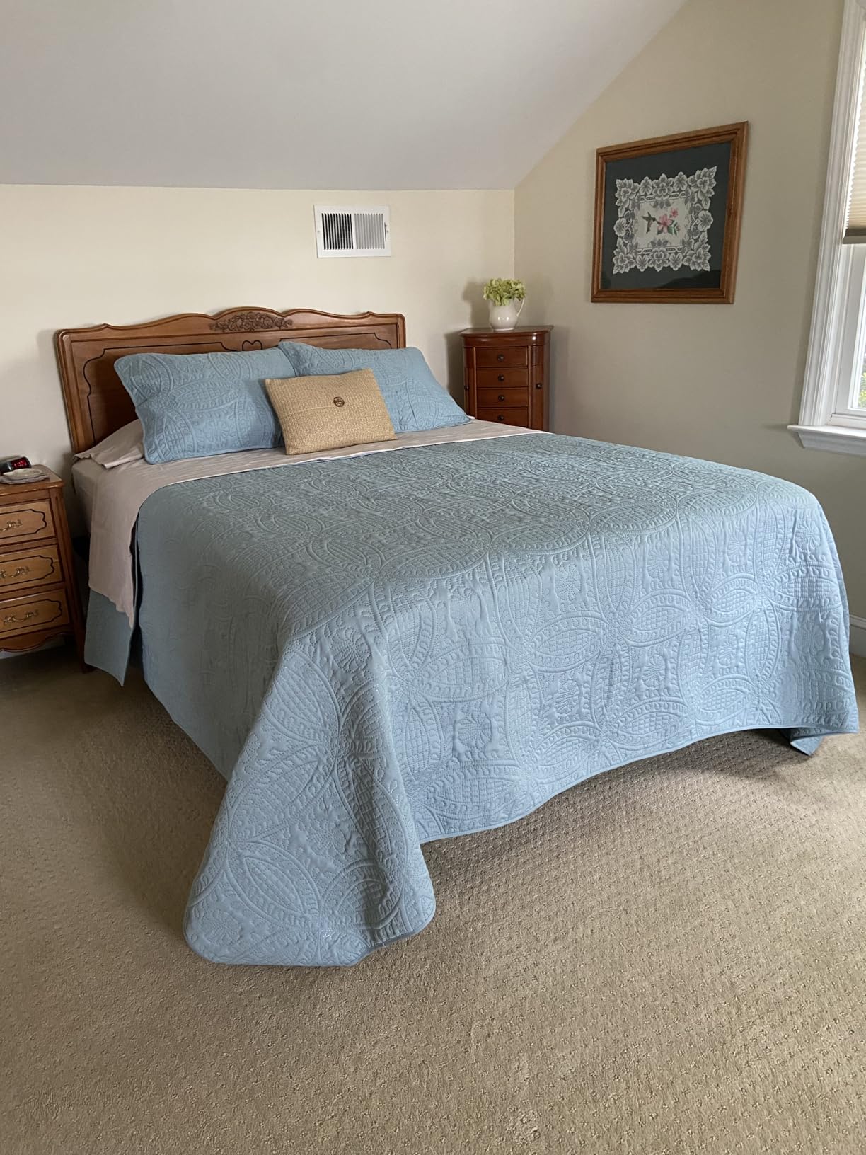 Chezmoi Collection Austin 3-piece Oversized Bedspread Coverlet Set (Queen, Sage) customer photo 2
