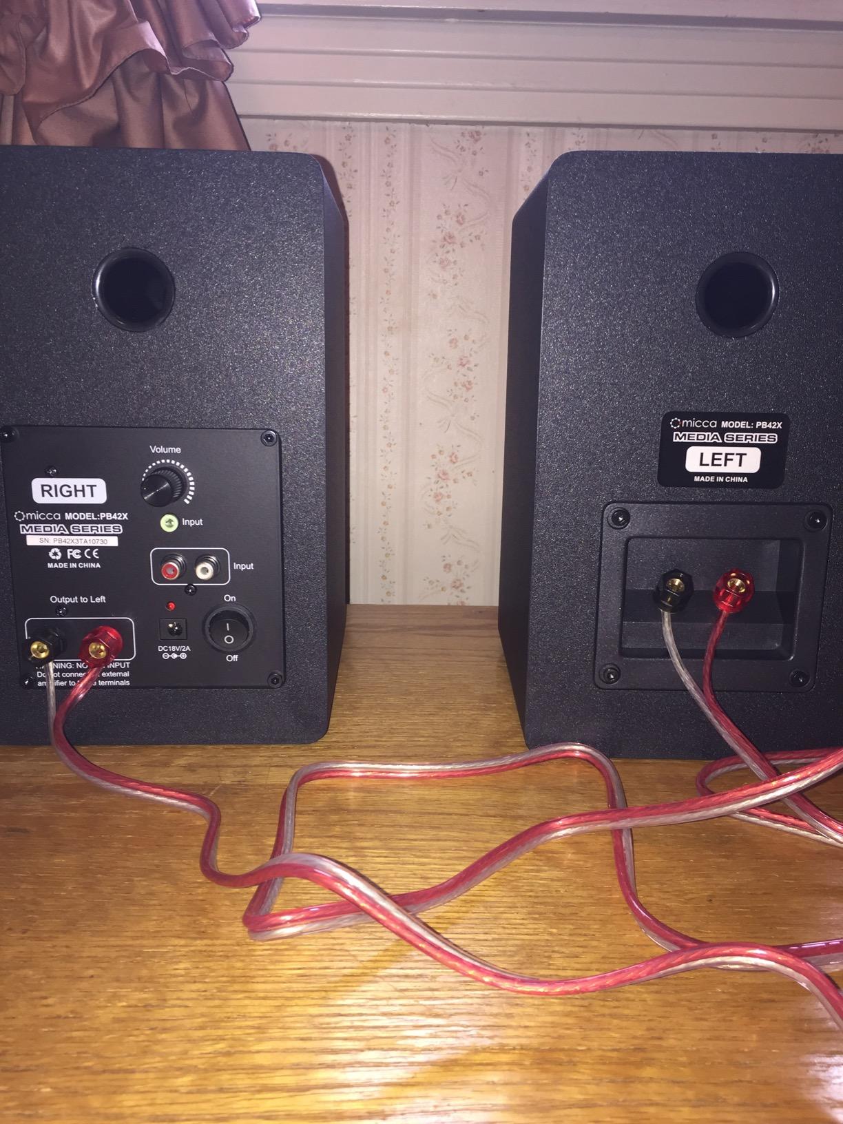 Micca PB42X Powered Bookshelf Speakers, 30W RMS, Desktop Stereo Pair, Black customer photo 2