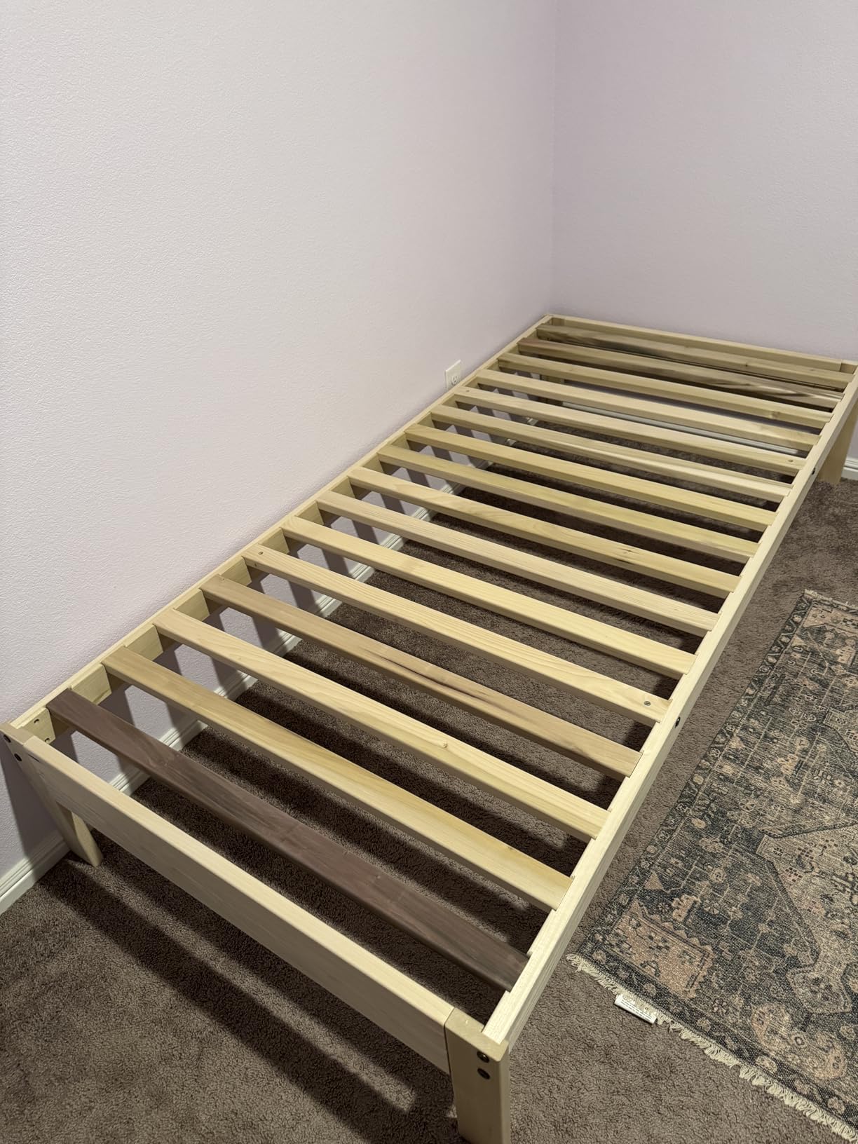 KD Frames Nomad Platform Bed - Queen Bed Frame - Unfinished Wood Bed Frame - Minimalist Swedish Design - Natural Wood Bed - Easy Assembly, No Box Spring Needed - Solid Wood Queen Platform Bed customer photo 2
