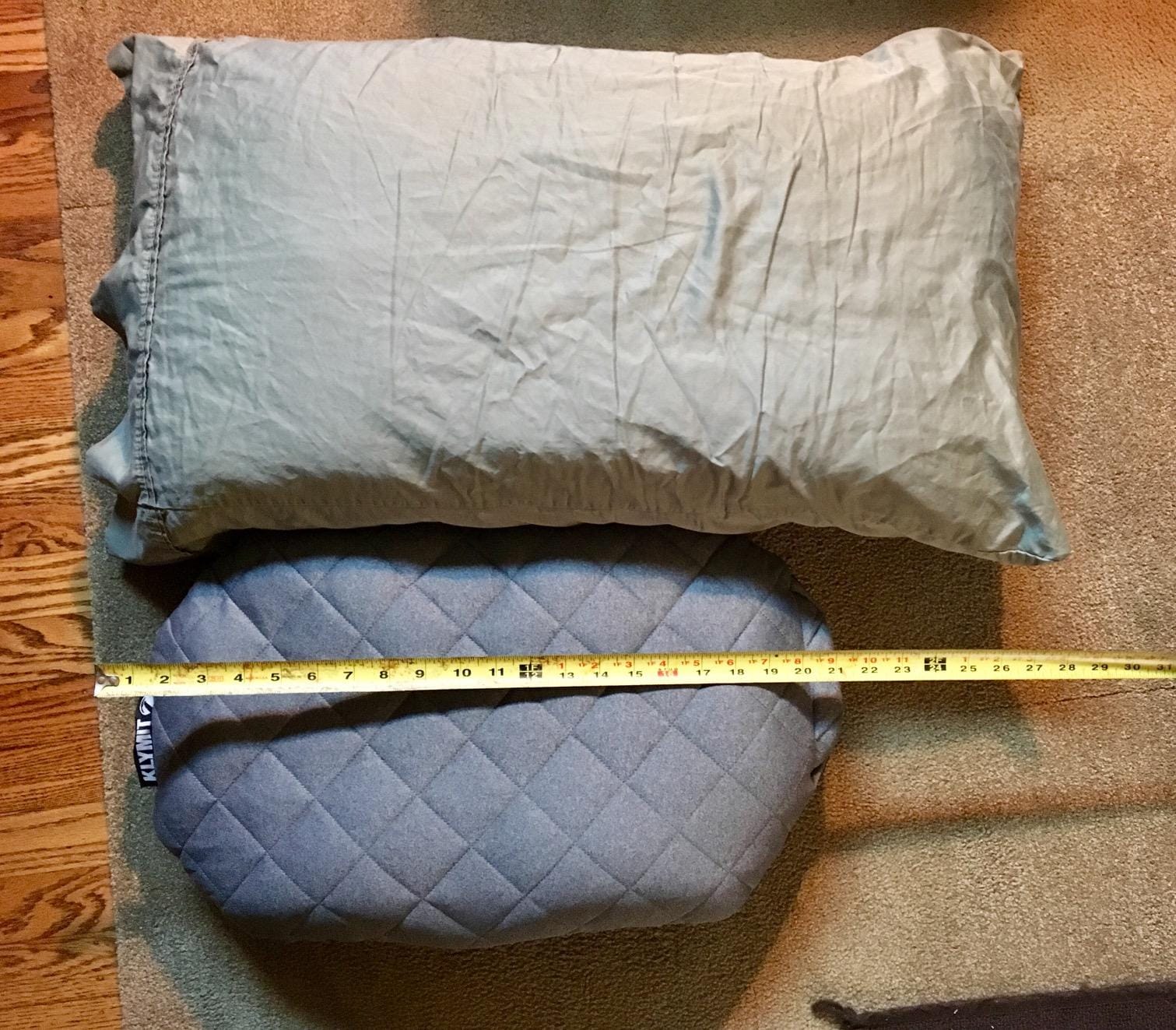 Klymit Luxe Travel Pillow, Lightweight Inflatable Hybrid Airplane, Backpacking, Hammock, and Camping Pillow, Grey customer photo 1