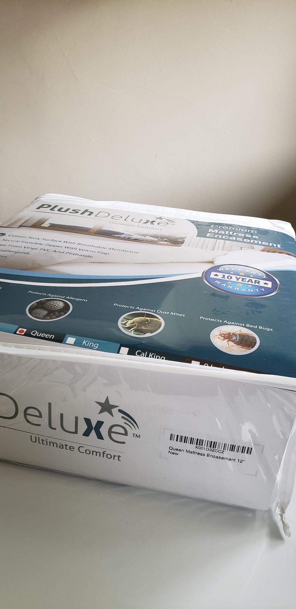 PlushDeluxe Mattress Encasement 100% Waterproof, Queen, Soft Cotton Terry customer photo 1