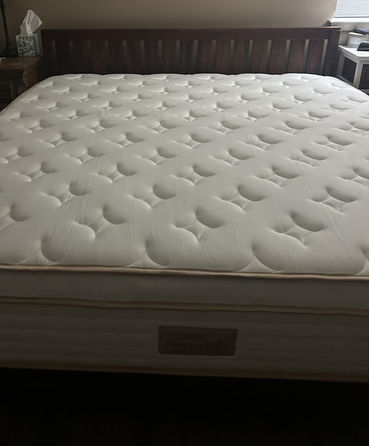 Zinus Vivek Deluxe Wood Platform Bed Frame with Headboard, Full customer photo 1