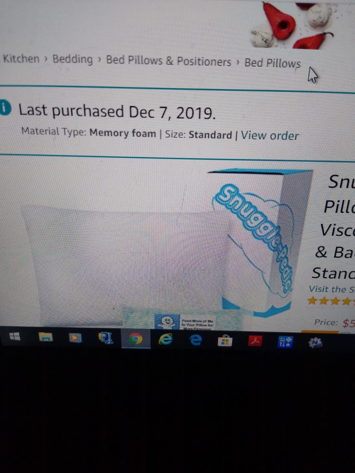 Snuggle-Pedic Adjustable Memory Foam Pillows - GreenGold Certified Pillow w/ Viscose of Bamboo Cover for Side, Stomach & Back Sleepers - Made in the USA - Standard customer photo 1