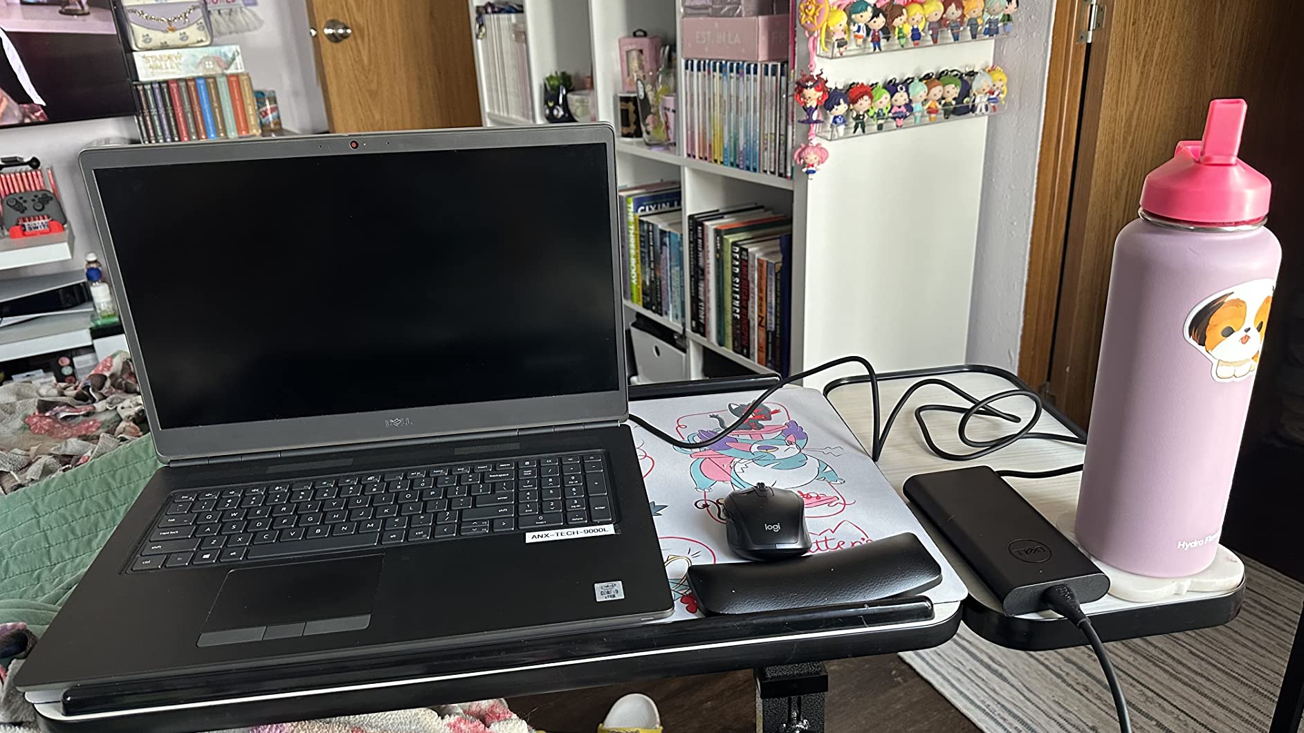 Platinum Health Acrobat Professional Overbed/Laptop Table, Tilting, Height Adjustable with Casters. Split Top for Maximum Vesatility. Folds for Easy Storage. (White Birch) customer photo 2