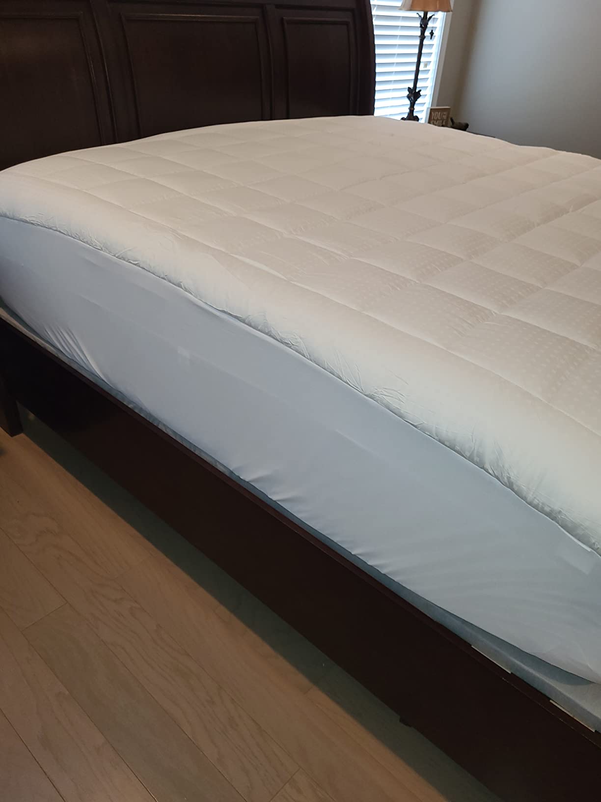 EASELAND Twin Size Mattress Pad Cotton Pillow Top Mattress Topper White | Single Cooling Mattress Cover Cotton Top,8-21