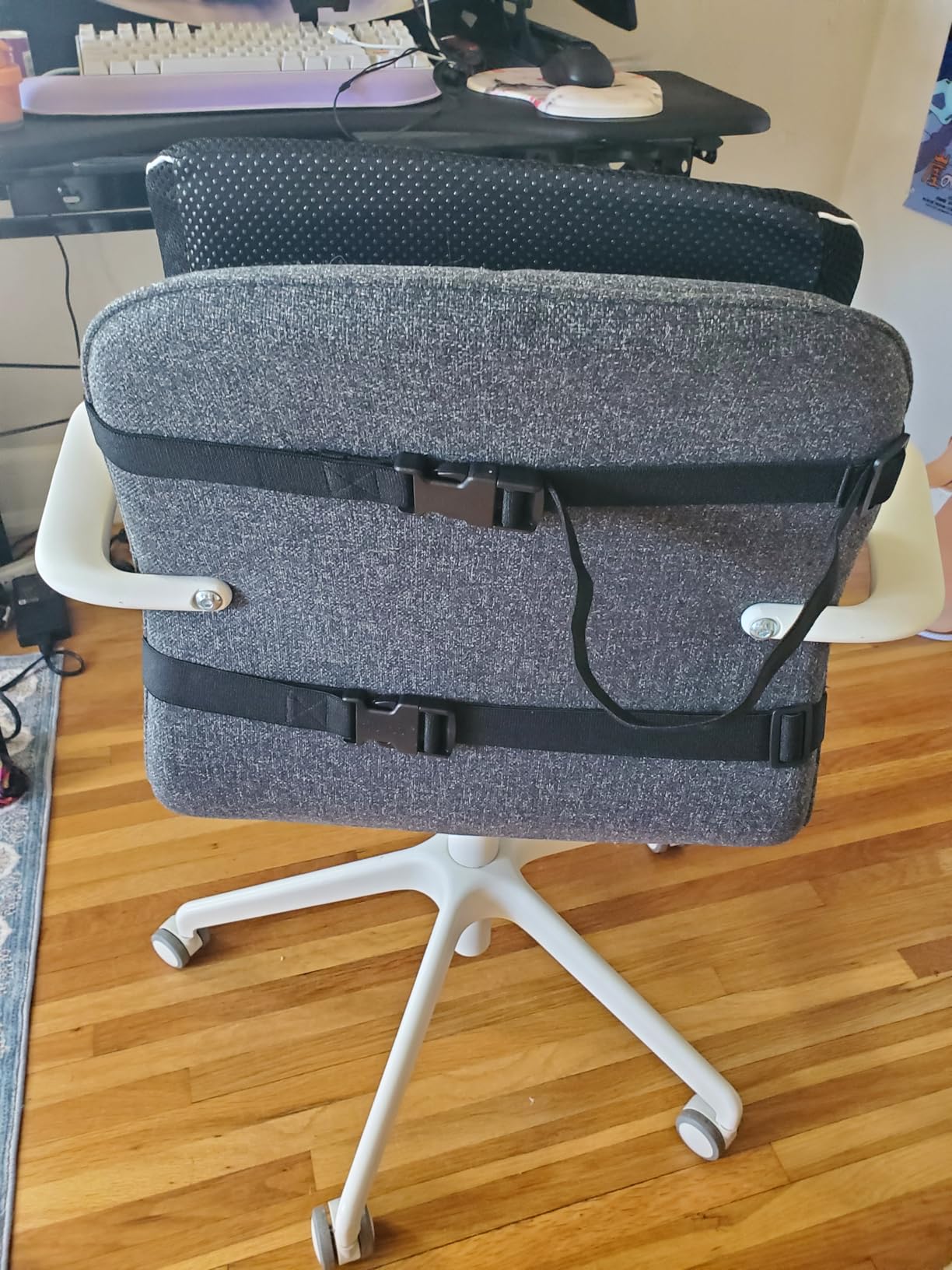 Lumbar Support Pillow for Office Chair,Mothers Day Gifts for Mom, Back Support Pillow for Car, Office Supplies, Chair Cushions, Back Pain Relief Improve Posture, Mesh Cover Double Adjustable Straps customer photo 2
