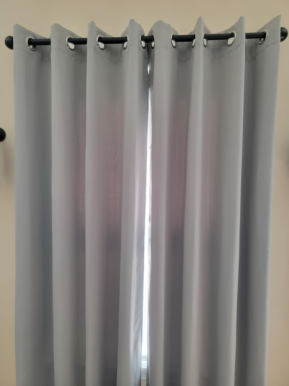 HOMEIDEAS Blackout Curtains for Bedroom 52 X 84 Inch Long 2 Panels Set Light Grey/Gray Room Darkening Curtains/Drapes, Soundproof Thermal Grommet Window Curtains for Living Room customer photo 1
