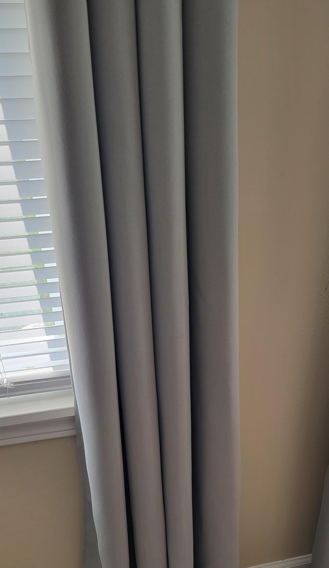 HOMEIDEAS Blackout Curtains for Bedroom 52 X 84 Inch Long 2 Panels Set Light Grey/Gray Room Darkening Curtains/Drapes, Soundproof Thermal Grommet Window Curtains for Living Room customer photo 2