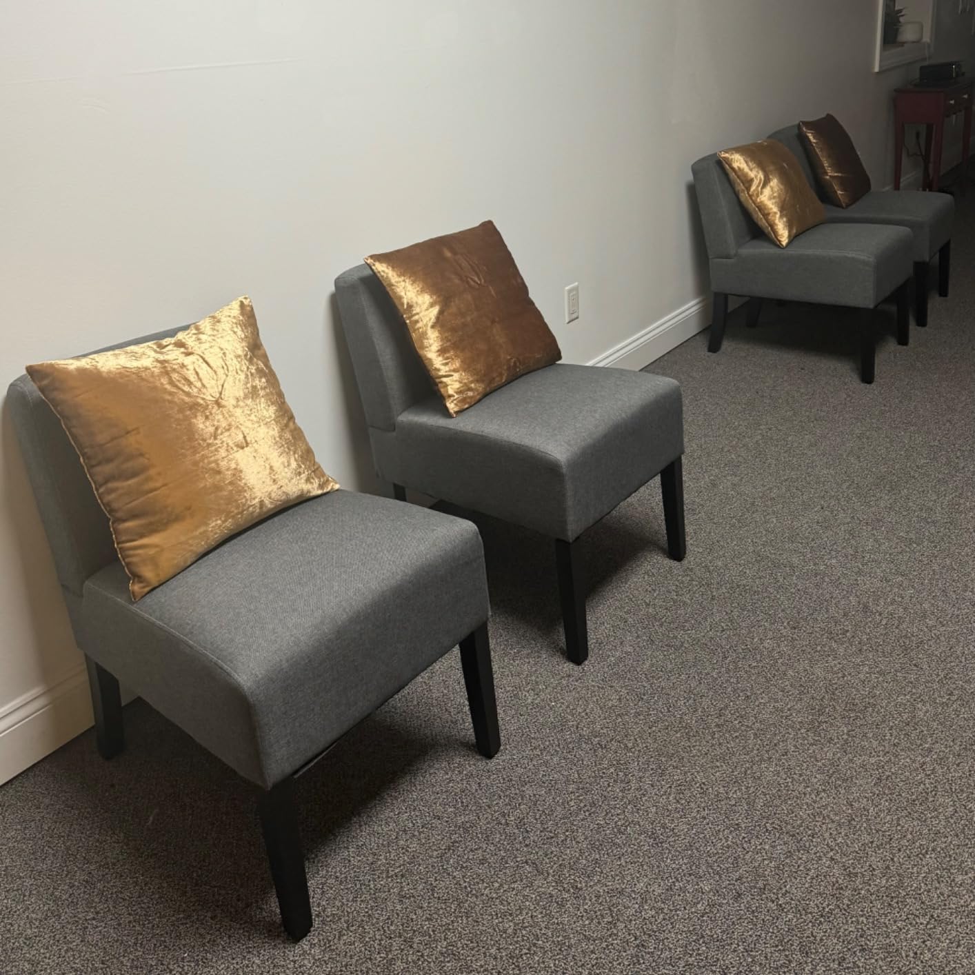 BestMassage | Armless Chair | Grey | Pack of 1 | Hard Wood Accent Chair customer photo 1