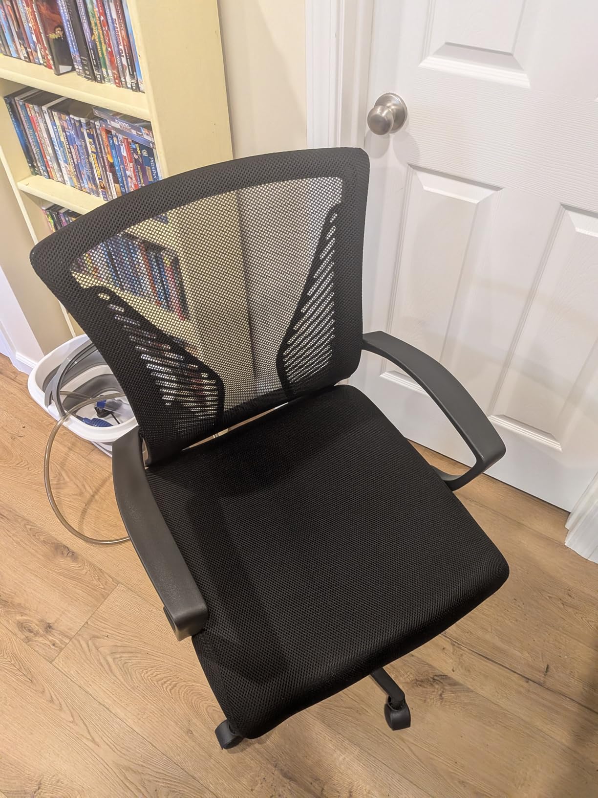 Furmax Office Chair Ergonomic Computer Desk Mesh Chair Mid Back Swivel Lumbar Support with Armrest (1, Black) customer photo 1