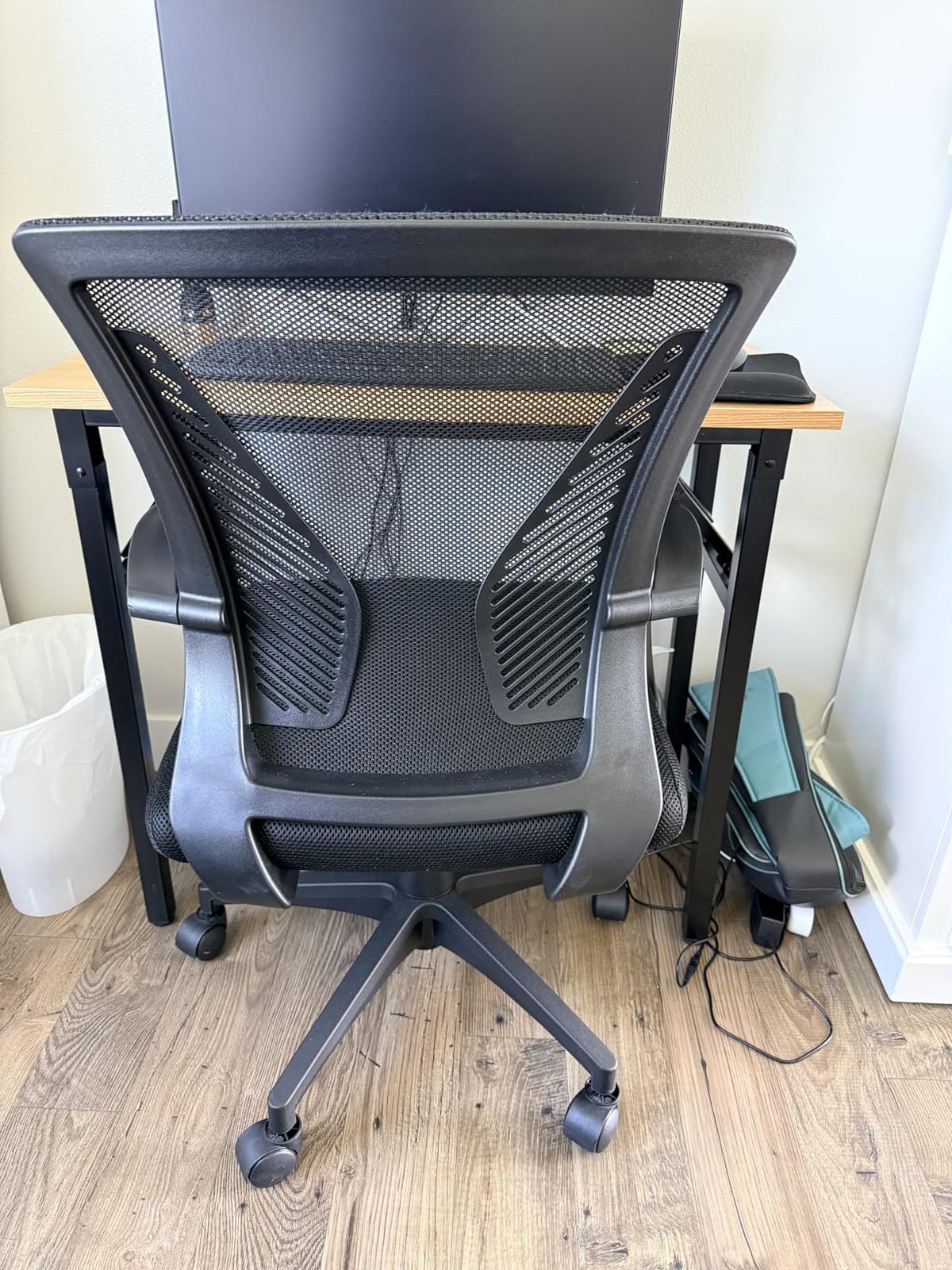 Furmax Office Chair Ergonomic Computer Desk Mesh Chair Mid Back Swivel Lumbar Support with Armrest (1, Black) customer photo 2
