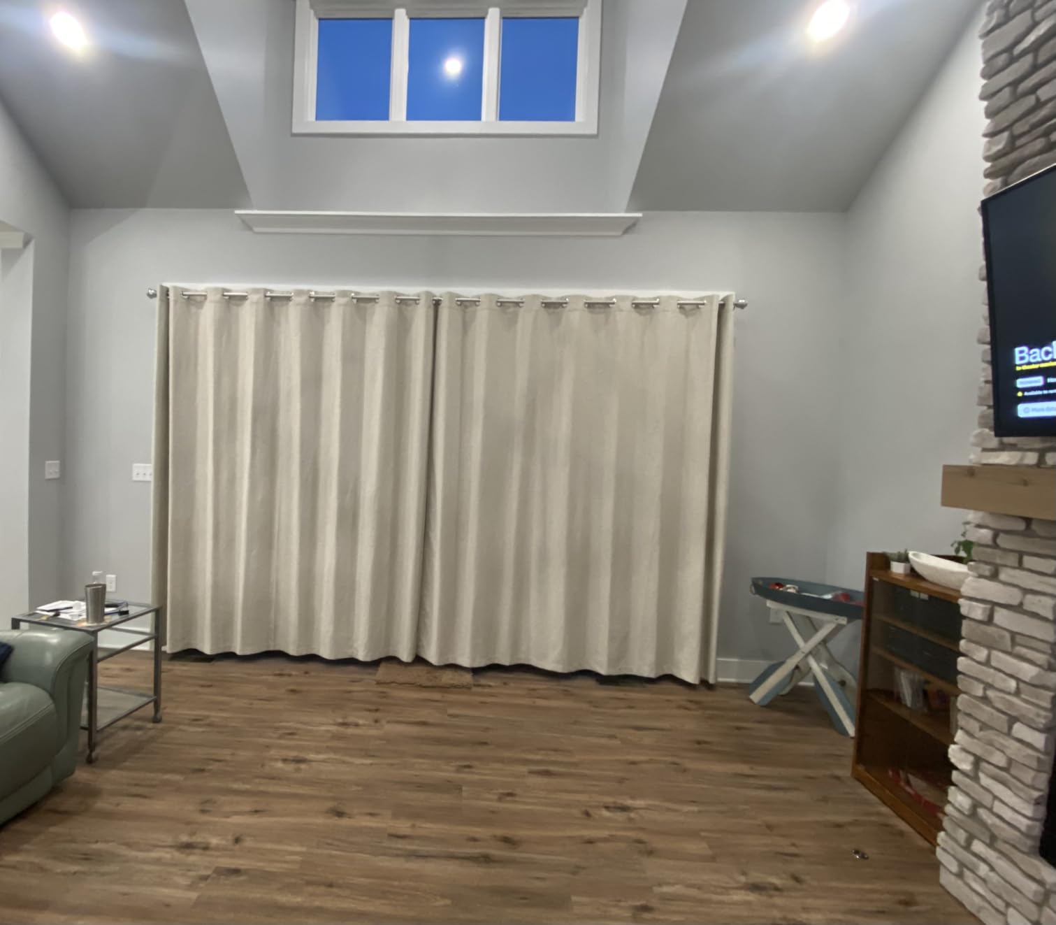 H.VERSAILTEX Polyester Blackout Curtains 96 Inches Long, 100% Absolutely Blackout Elegant Curtains for Bedroom, Thermal Insulated Linen Drapes Grommet Curtains with White Liner, 2 Panels, Natural customer photo 2