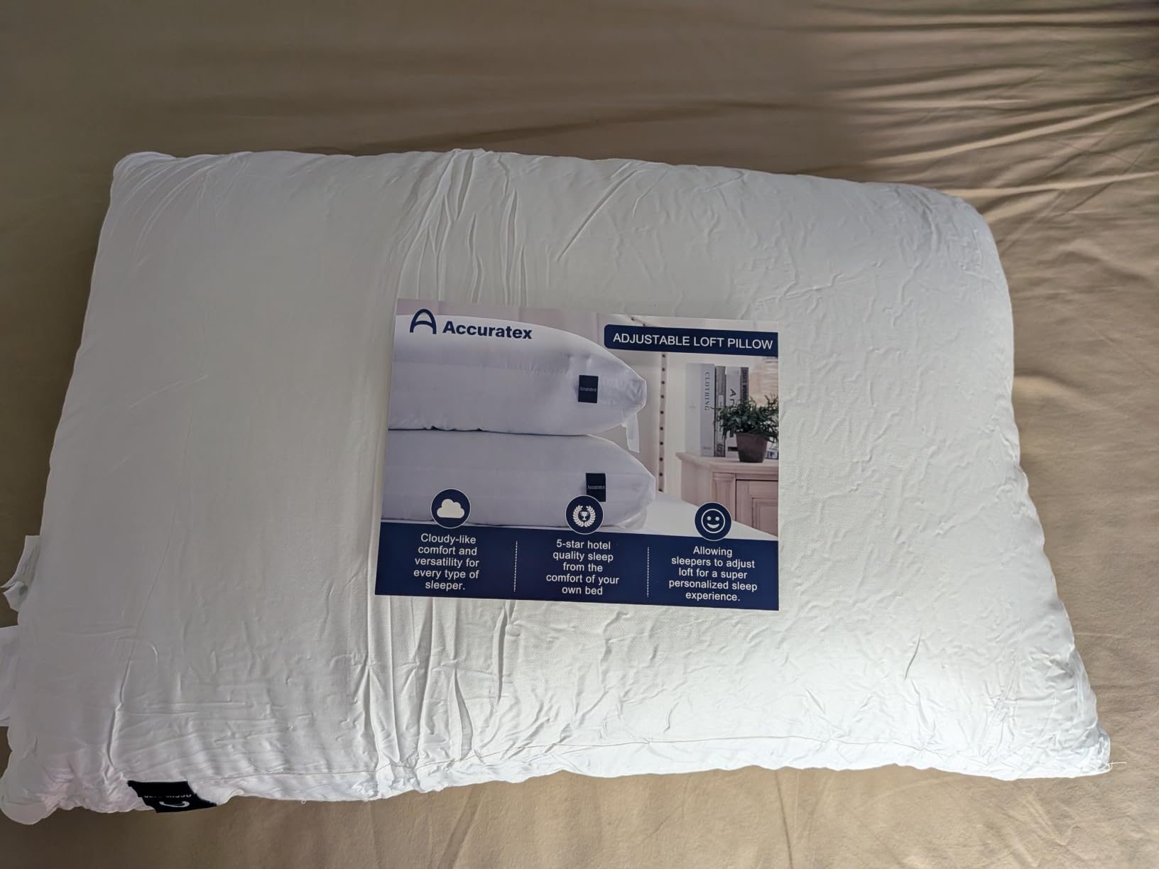ACCURATEX Pillows King Size Set of 2, Adjustable Hybrid Pillow 2 Pack customer photo 2