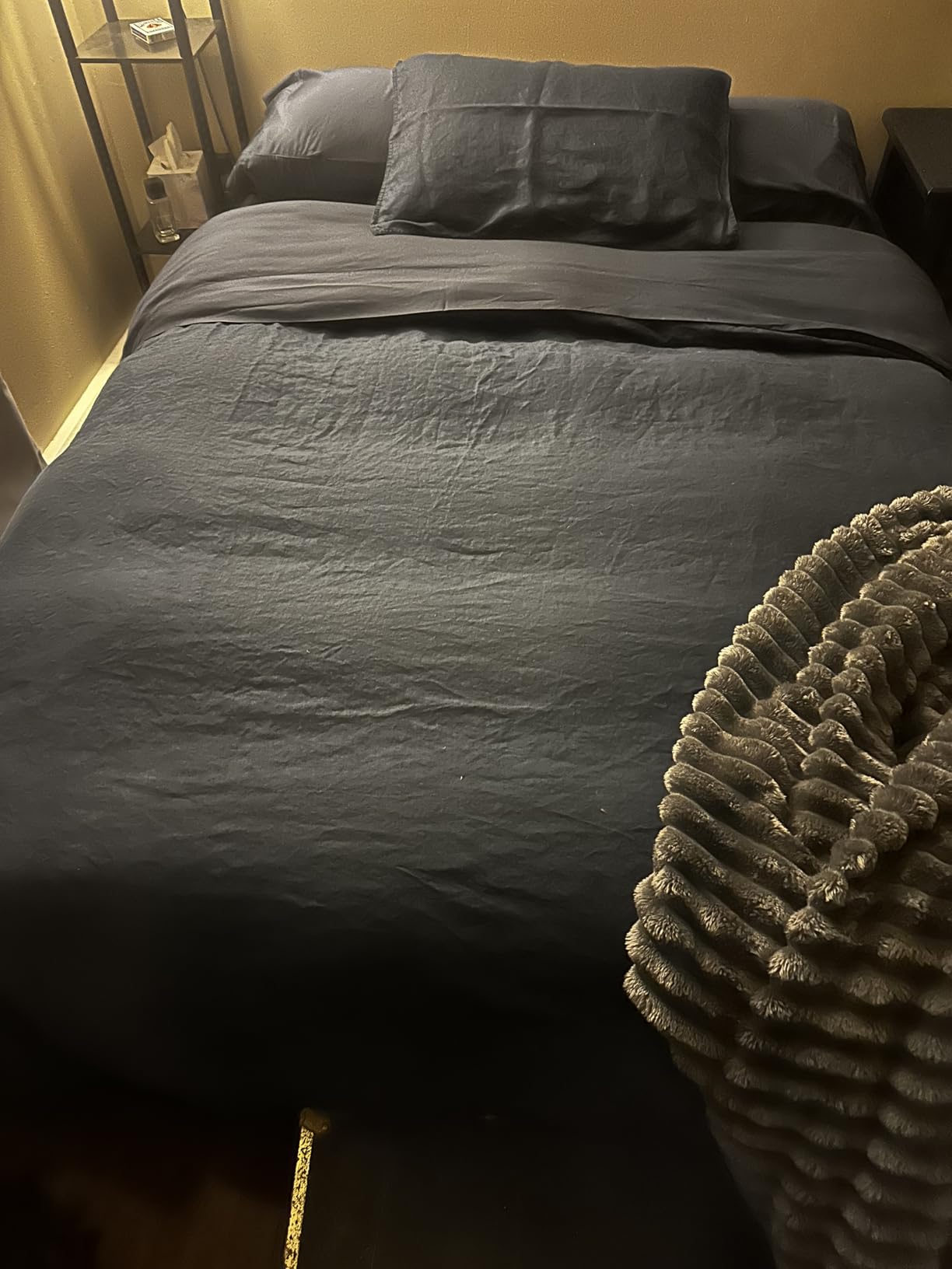 DAPU 100% French Linen Duvet Cover 3Pcs Set, 170GSM Linen Bedding, Queen customer photo 1
