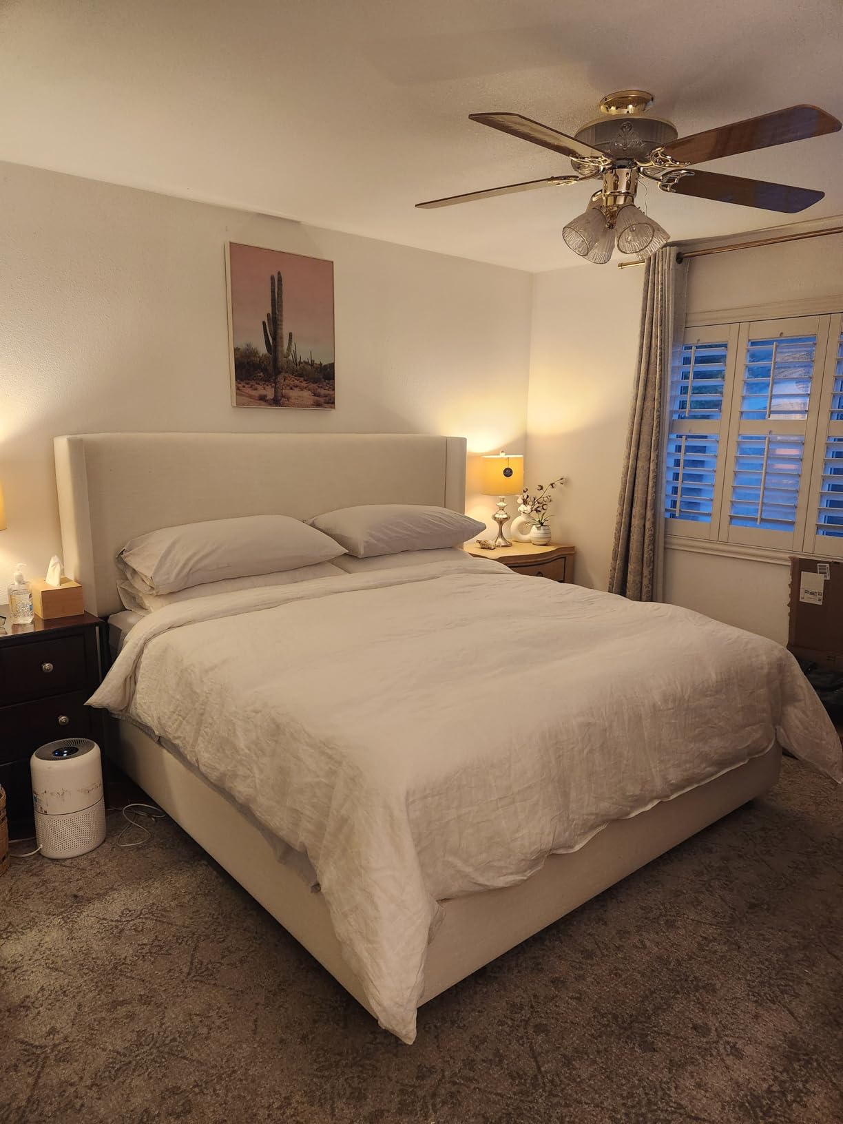 DAPU 100% French Linen Duvet Cover 3Pcs Set, 170GSM Linen Bedding, Queen customer photo 2