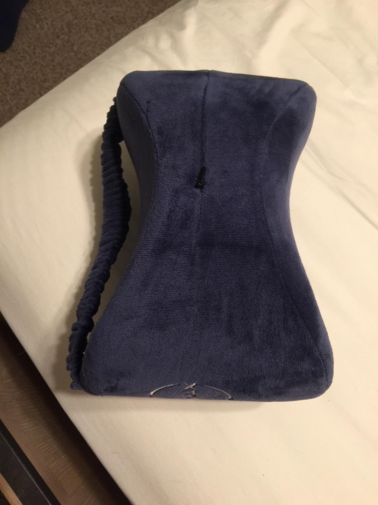 Knee Pillow for Side Sleepers - Relief from Sciatica Pain, Back/Leg Pain, Pregnancy, Hip and Joint Pain Memory Foam Leg Pillow + Free Sleep Mask and Ear Plugs customer photo 2