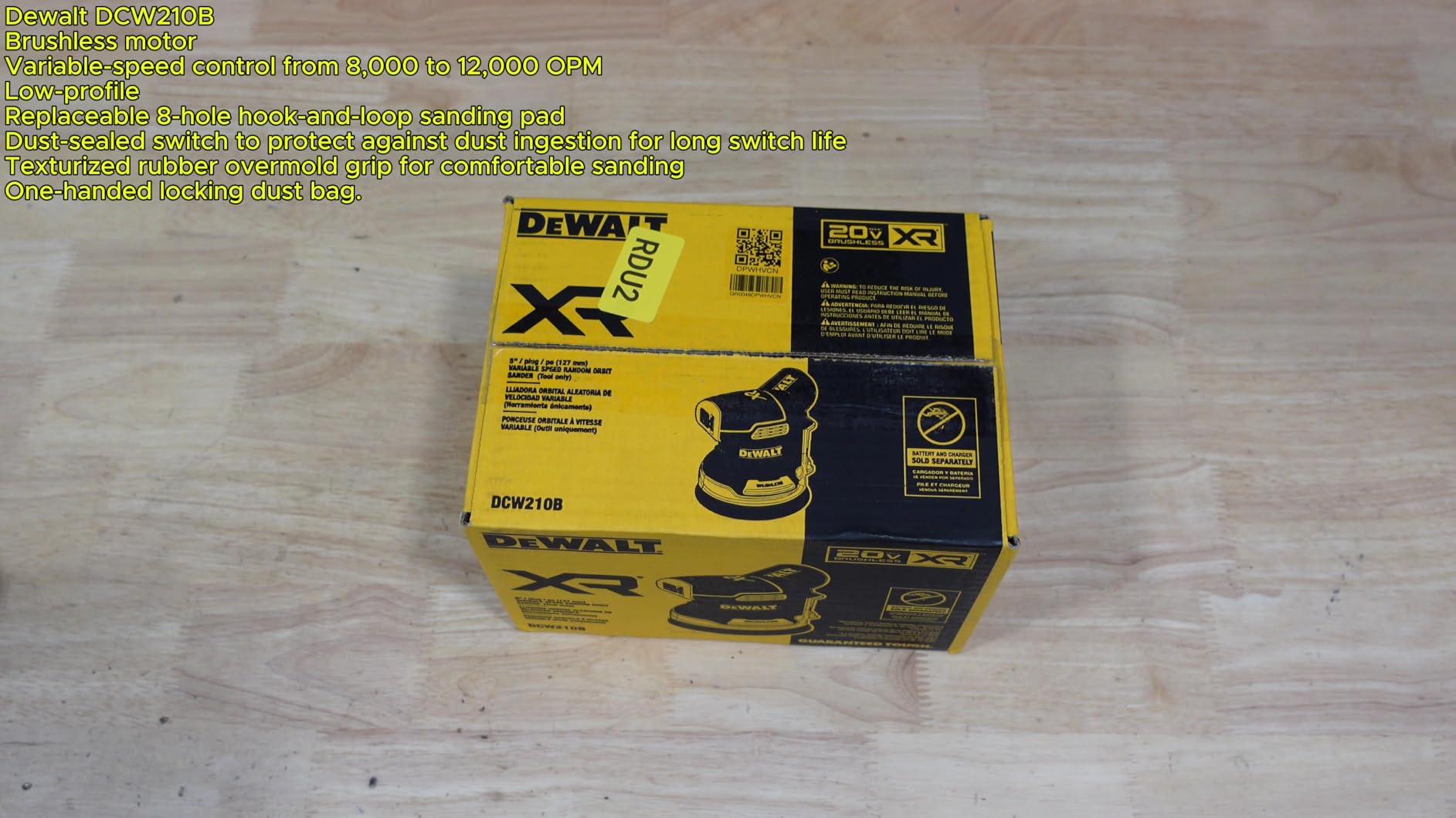 DEWALT 20V MAX Orbital Sander, Tool Only (DCW210B) | Brushless motor, dust collection customer photo 1