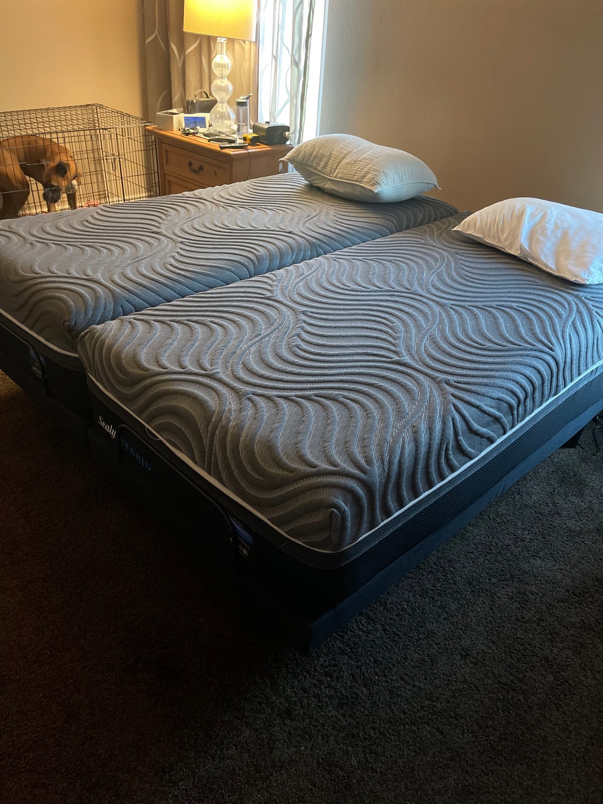 Sven & Son Platinum Adjustable Bed Base Frame Only, Head and Foot Lift, Lumbar Support, Head-Pillow-Tilt, Massage, Under-Bed Lights, USB - Split King customer photo 1
