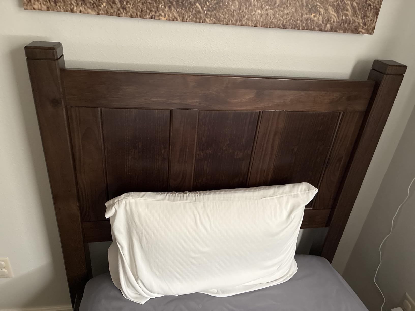 Grain Wood Furniture Shaker Solid Wood Panel Platform Bed, Queen Size, Walnut customer photo 1