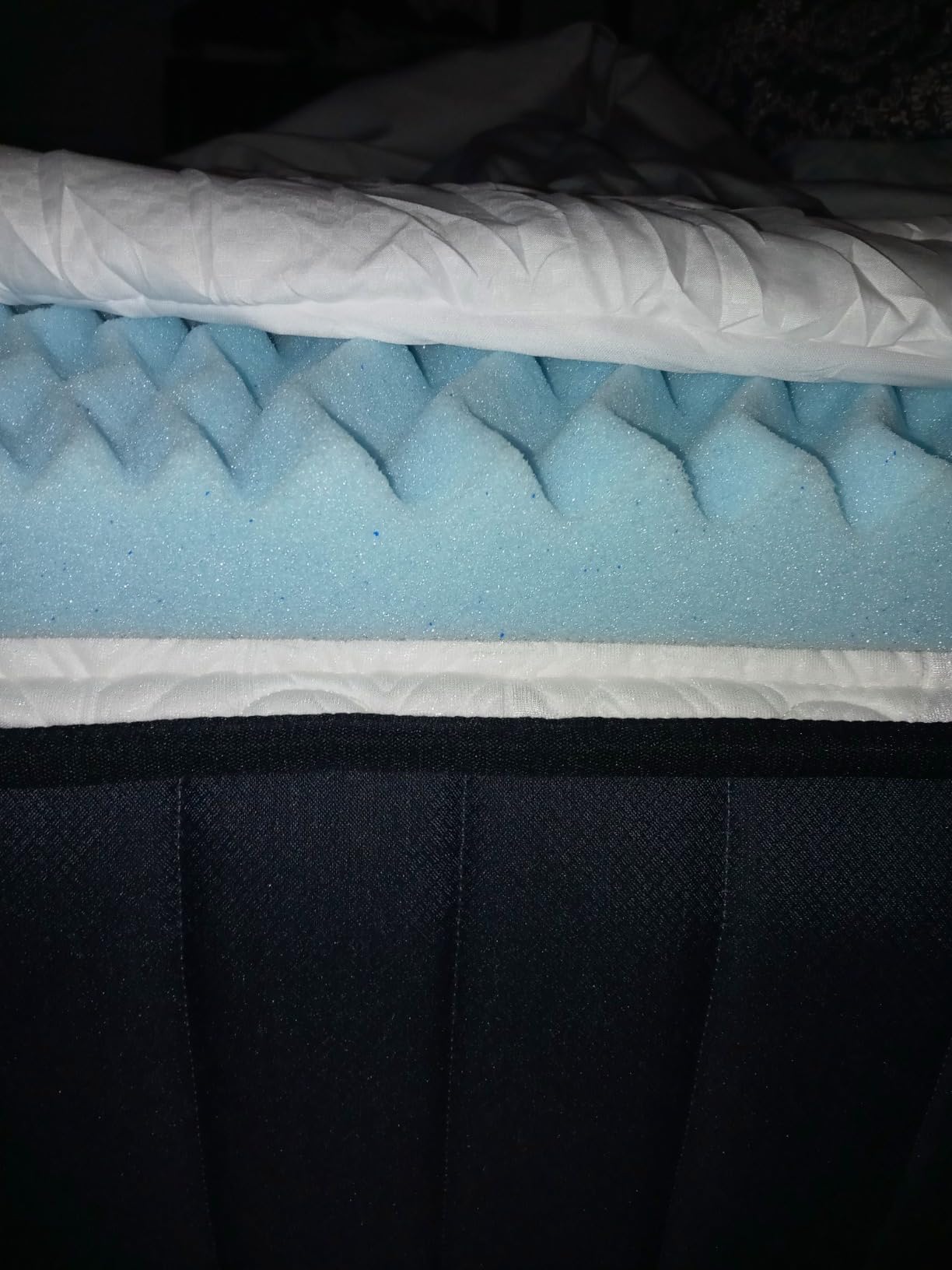 LUCID 2 Inch Gel Memory Foam Mattress Topper, Twin XL size - 5 Zones - Cooling Gel Infusion - CertiPur Certified Foam customer photo 1