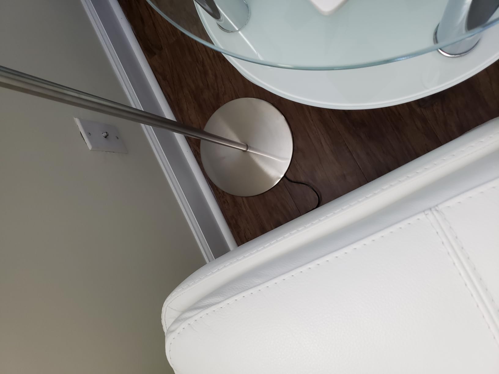 Daylight Company, LLC U35108 Slimline 3 Table Lamp-LED-80 CRI-Eye Care-4 Brightness Levels, 3,000 LUX at 30 cm, 1,065 LUMENS-4 Step DIMMER Mode, Brushed Steel, 25.6 x 30 x .8 customer photo 1