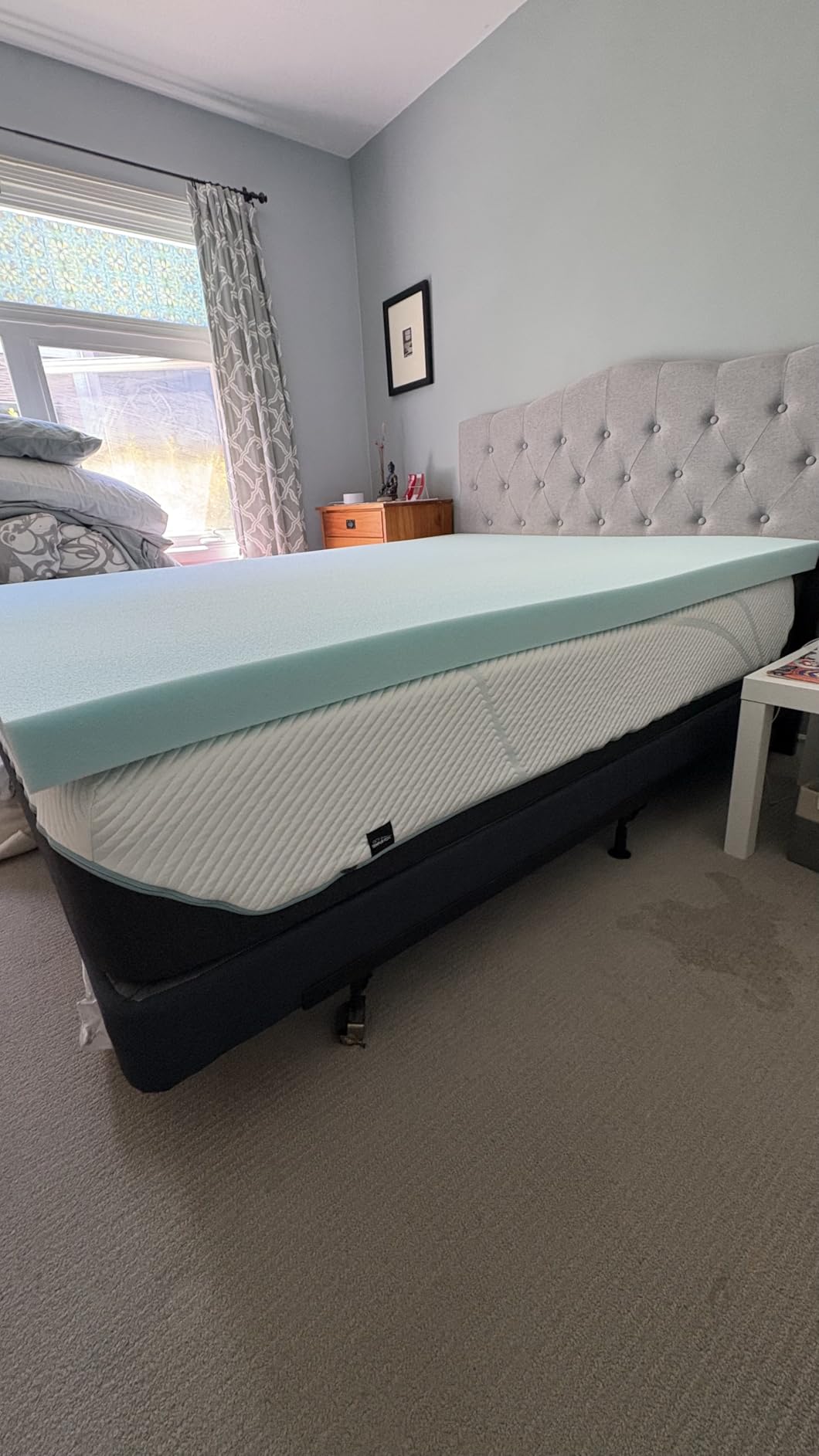 Linenspa Memory Foam Mattress Topper, Twin XL Size - 3 Inch Gel Infused Memory Foam - Plush Feel - Cooling and Pressure Relieving - CertiPUR Certified - Dorm Room Essentials customer photo 1