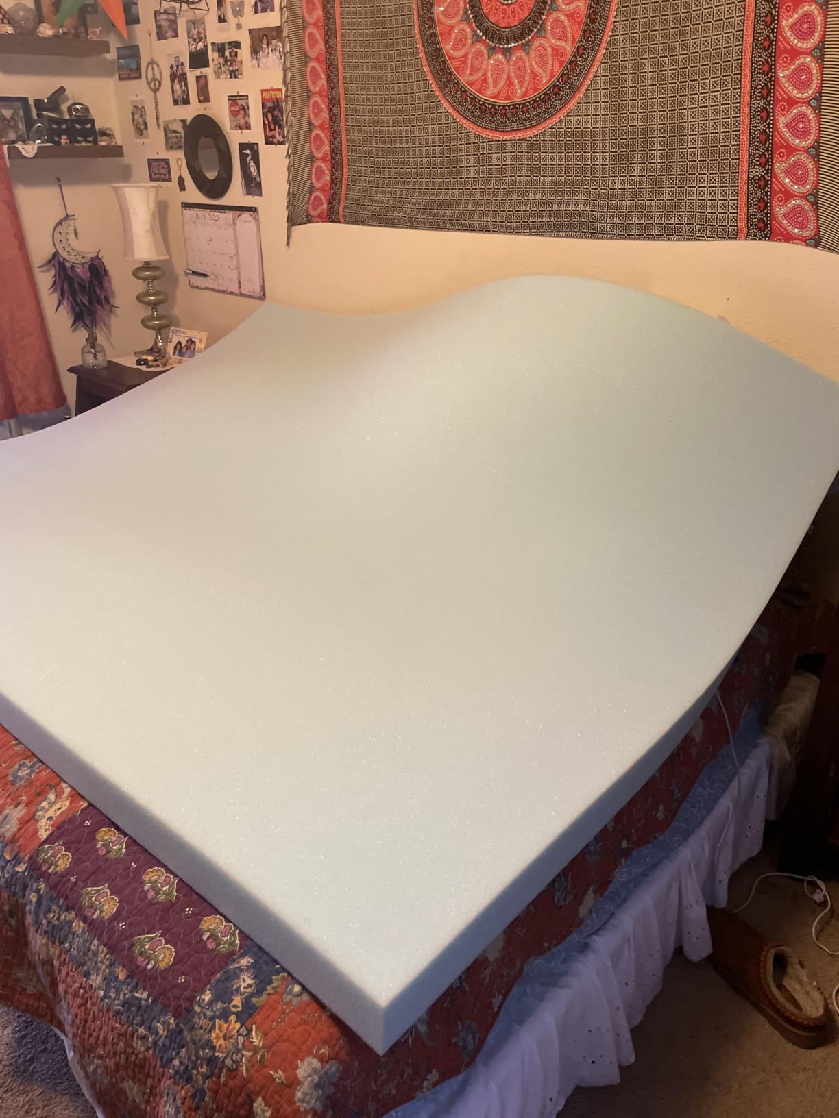 Linenspa Memory Foam Mattress Topper, Twin XL Size - 3 Inch Gel Infused Memory Foam - Plush Feel - Cooling and Pressure Relieving - CertiPUR Certified - Dorm Room Essentials customer photo 2