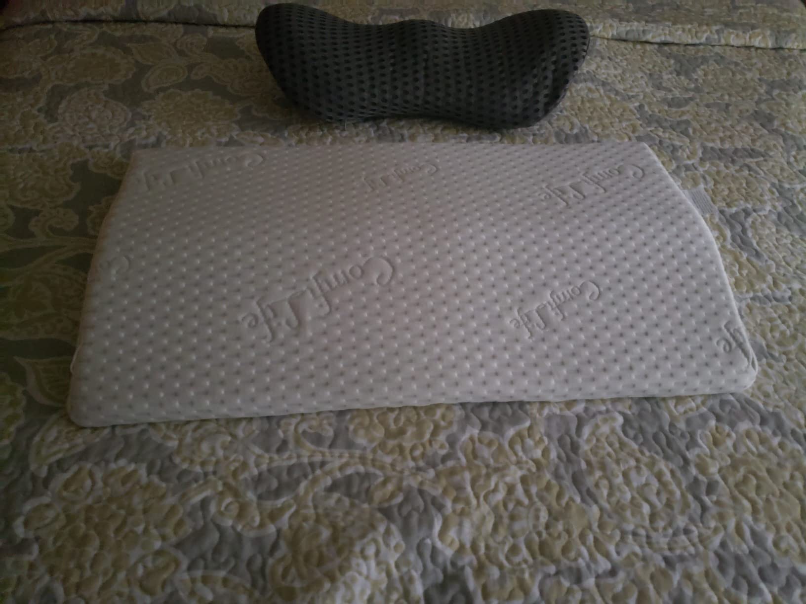 ComfiLife Lumbar Support Pillow for Sleeping Memory Foam Pillow for Back Pain Relief - Side, Back and Stomach Sleepers- Triangle Wedge Pillow - Bed Rest Pillow - Medium-Soft (White, Standard) customer photo 1