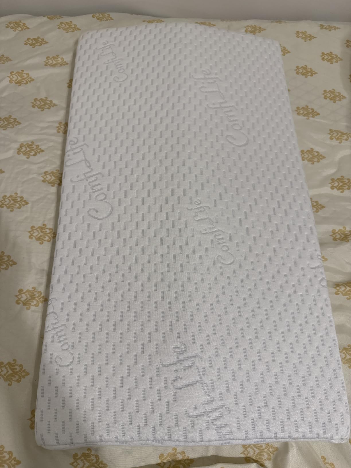ComfiLife Lumbar Support Pillow for Sleeping Memory Foam Pillow for Back Pain Relief - Side, Back and Stomach Sleepers- Triangle Wedge Pillow - Bed Rest Pillow - Medium-Soft (White, Standard) customer photo 2