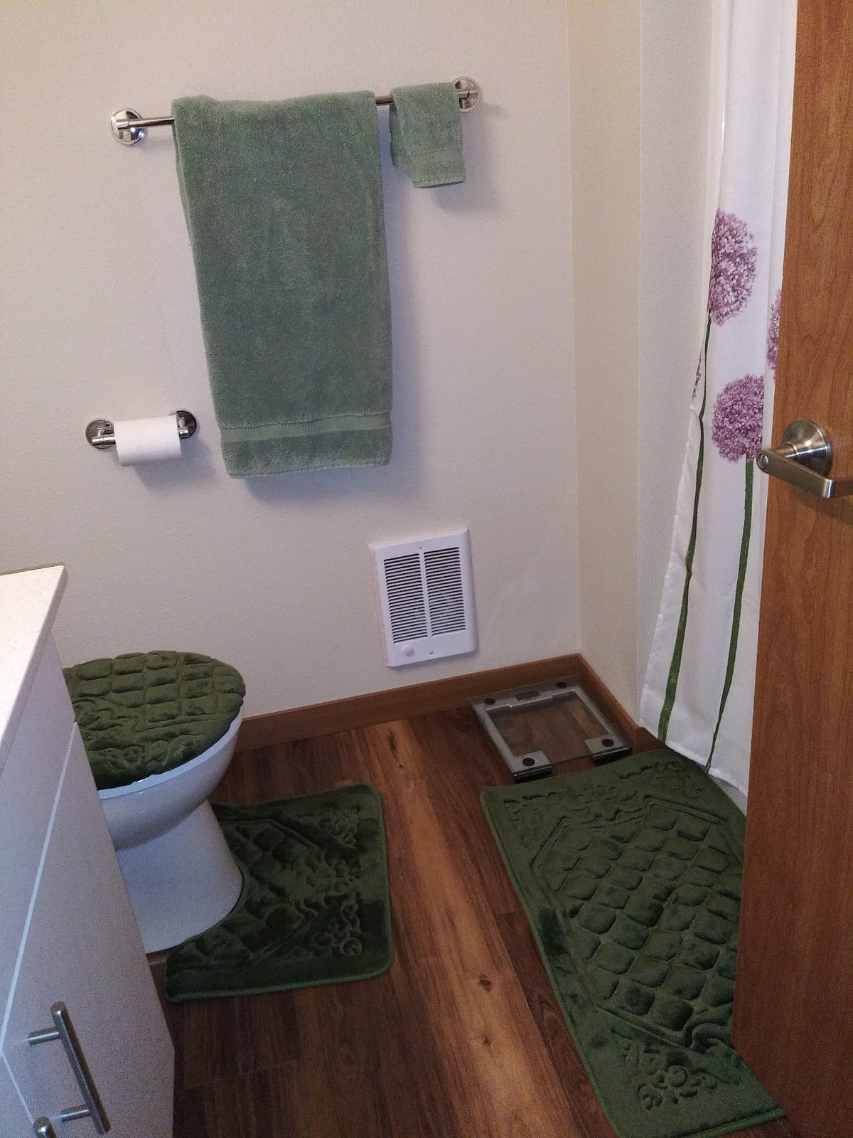 All American Collection 3PC Memory Foam Bath Mats Soft Plush Crown Design Anti-Slip Shower Bathroom Contour Toilet Lid Cover Rugs (Taupe) customer photo 2