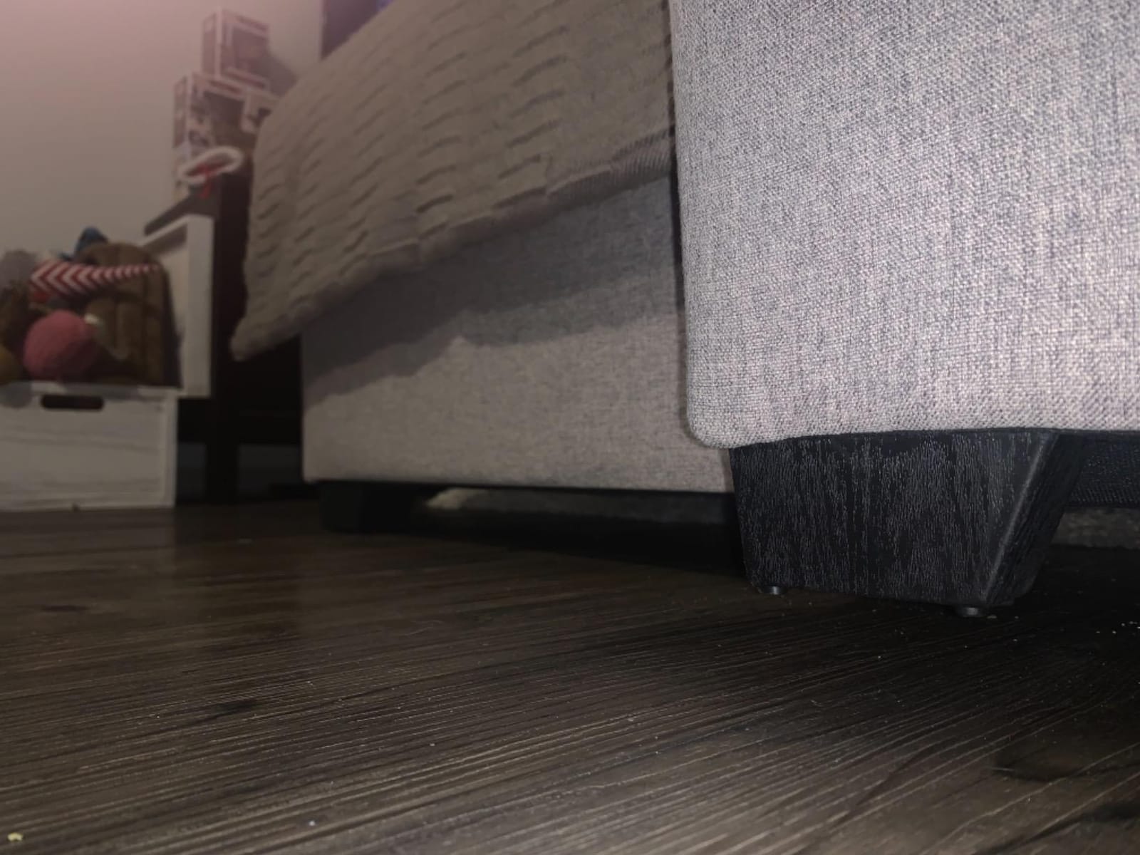 Lilola Home Convertible Sectional Sleeper Sofa Bed 84 Inch, L Shaped Couch with Pull Out Bed, Storage Chaise, Removable Back Cushions for Living Room, Office, Linen Fabric, Dark Gray customer photo 1