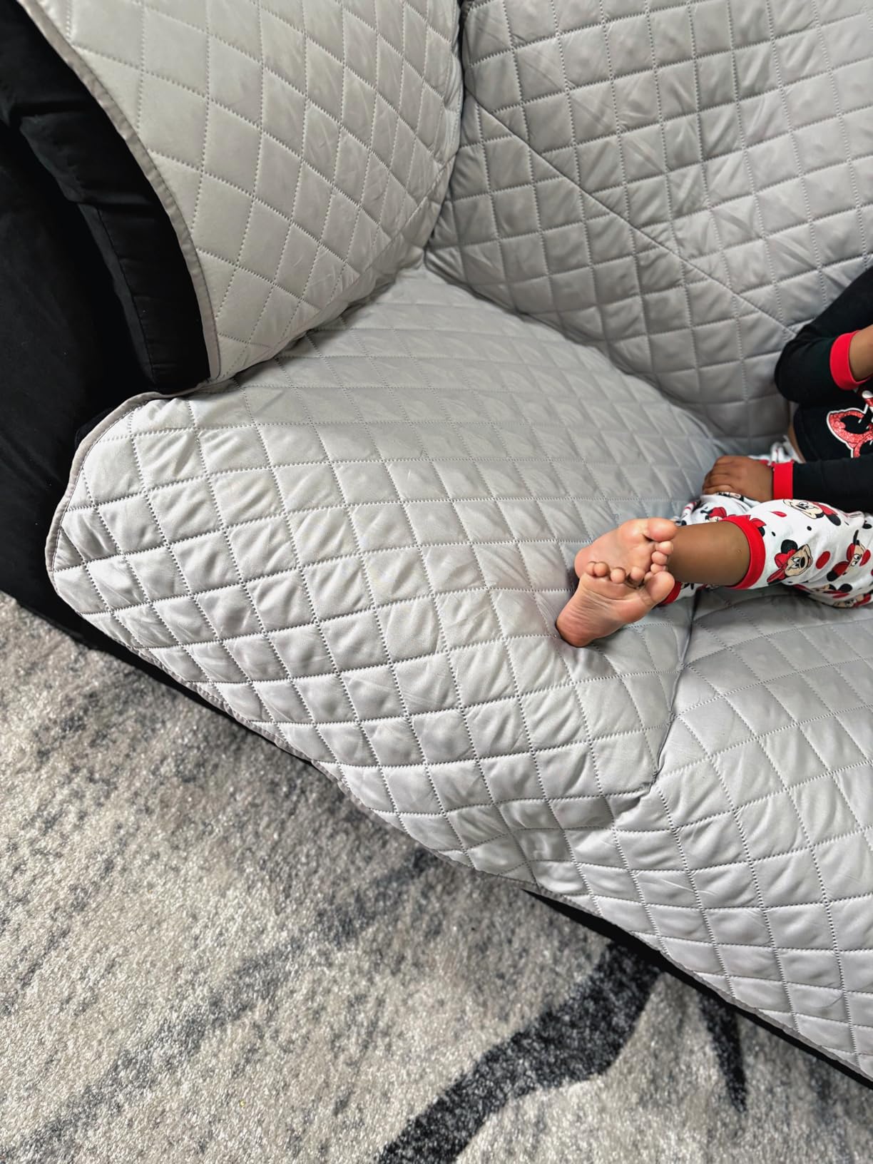 PureFit Reversible Quilted Sofa Cover Dog Couch Covers for Sofa, 66 in customer photo 2