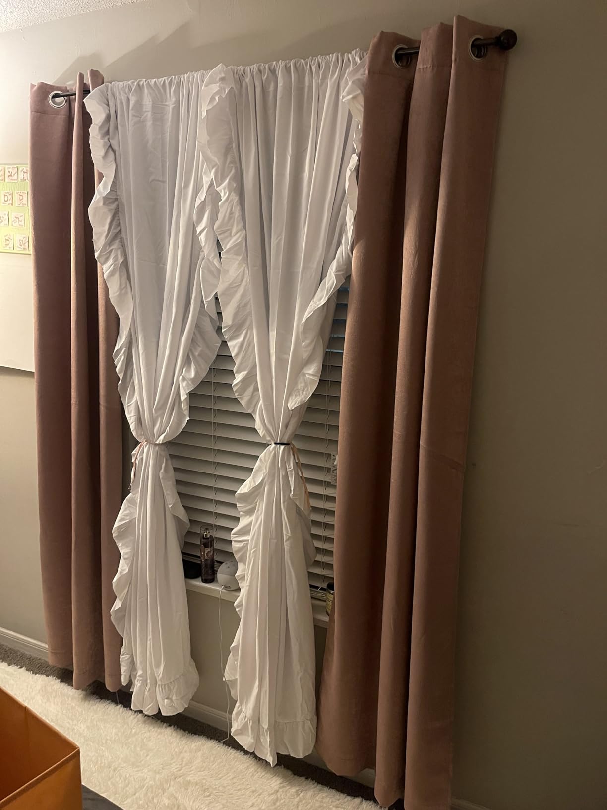 Lush Decor Reyna Ruffle Window Curtain Panel Set, Pair, 54