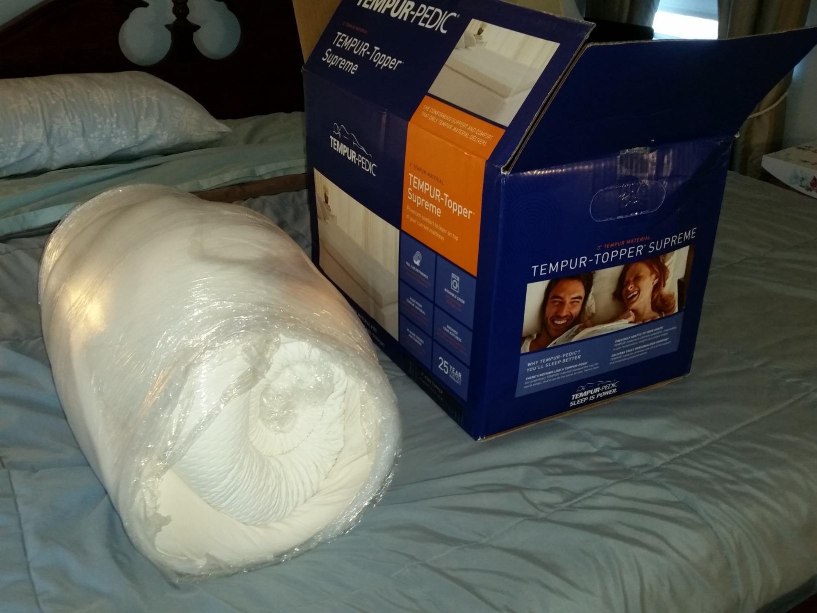 Tempur-Pedic TEMPUR-Adapt + Cooling 3-Inch Queen Mattress Topper Medium Luxury Premium Foam, Washable Cover, Medium Cooling Topper,White customer photo 2
