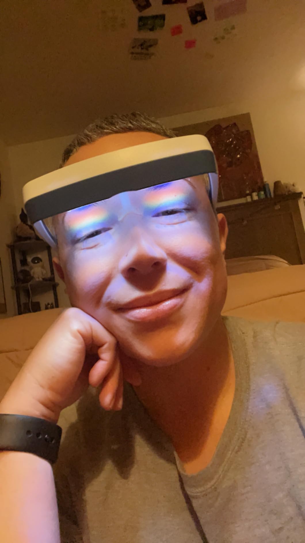 luminette 3 Light Therapy Glasses - Wearable Light Therapy Lamp - Natural Relief for Sleep Problems, Seasonal Mood Disorders & Jet lag - Portable Daylight Lamp (Blue) customer photo 1