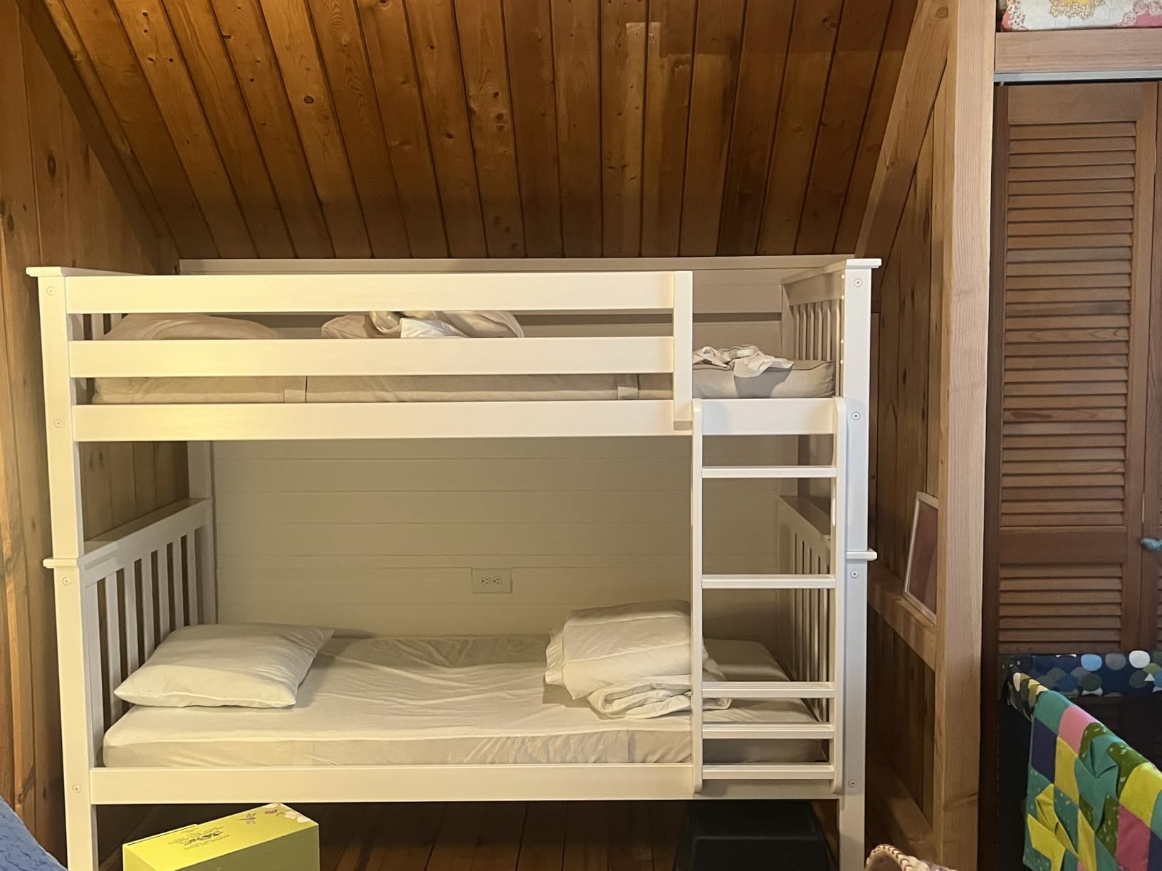 Max & Lily Classic Twin Over Full Bunk Bed, Blue customer photo 2