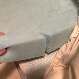 Sure2Sleep Gel Swirl Memory Foam Mattress Topper - 3 Inch, Pressure Relieving, Cooling Comfort - Made in the USA & CertiPUR-US Certified - Softens Firm Beds and Extends Mattress Life - Queen Size customer photo 2