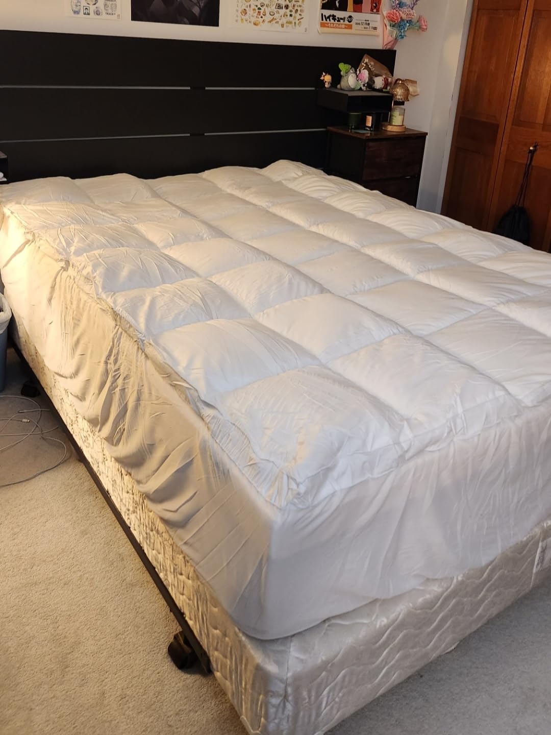 COONP Full Mattress Topper, Cotton Extra Thick Pillow Top Mattress Pad customer photo 2