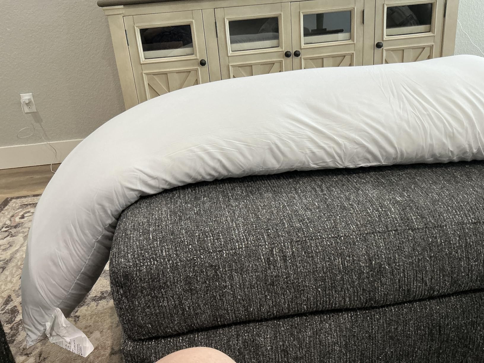 DOWNCOOL Large Body Pillow Insert- Breathable Full Body Pillow for Side Sleeper - Soft Long Bed Pillow for Adults - 20 x 54 inch (White) customer photo 2