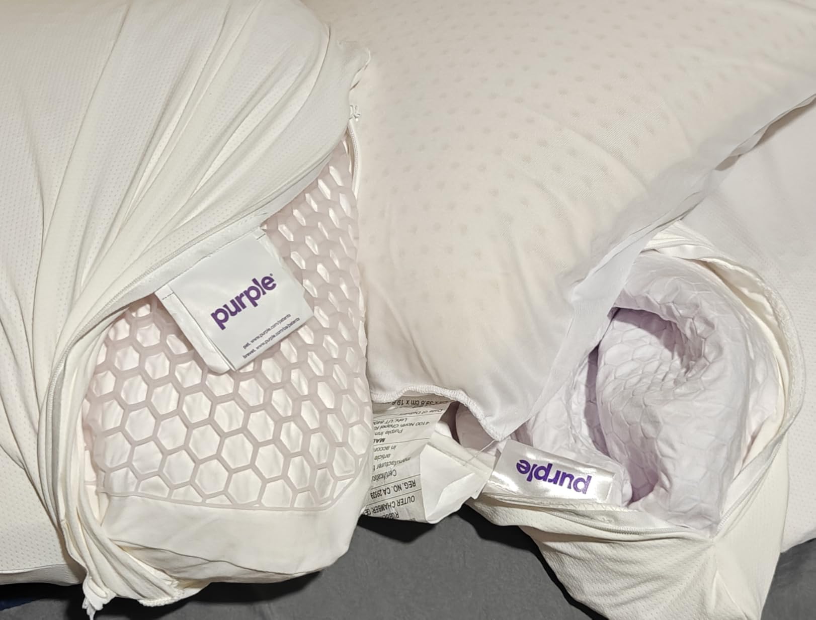 Purple Harmony Pillow - Medium Loft, Standard Size, Cooling Gel Neck Pillow customer photo 1