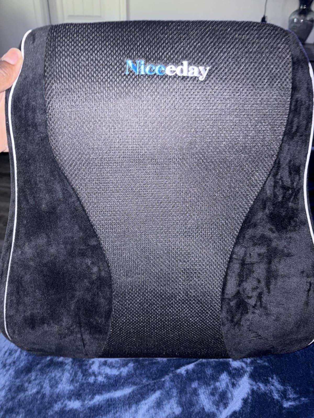 Niceeday Lumbar Support Pillow for Office Chair Car Back Support Pillow, Memory Foam Gaming Chair Desk Chair Back Cushion for Lower Back Pain Relief, Ergonomic Back Rest,Office Home Essentials customer photo 1