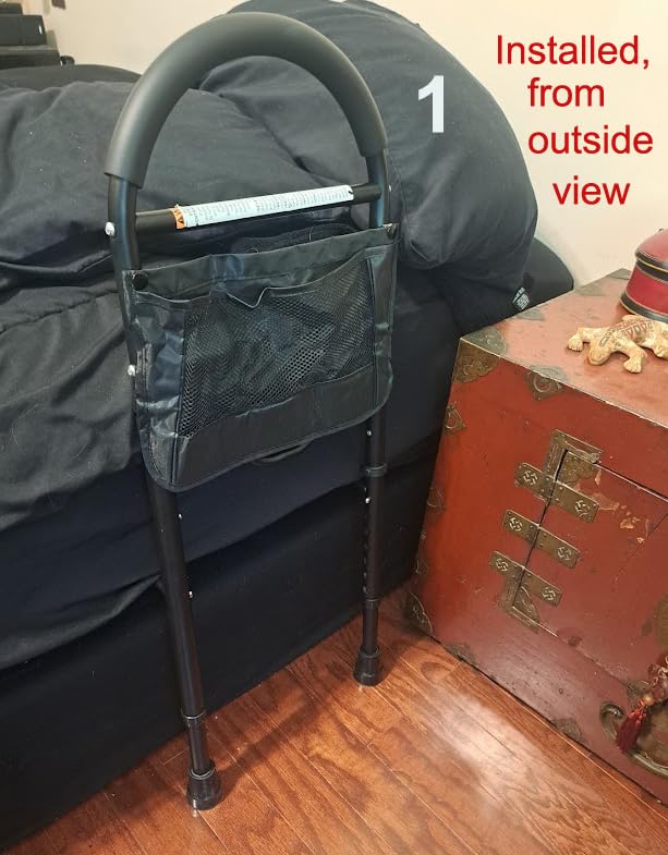 Medical king Bed Rails for Elderly Adults Safety Bed Assist Rails for Seniors with Adjustable Heights ASTM Approved Easy to get in or Out of Bed with Floor Support customer photo 1