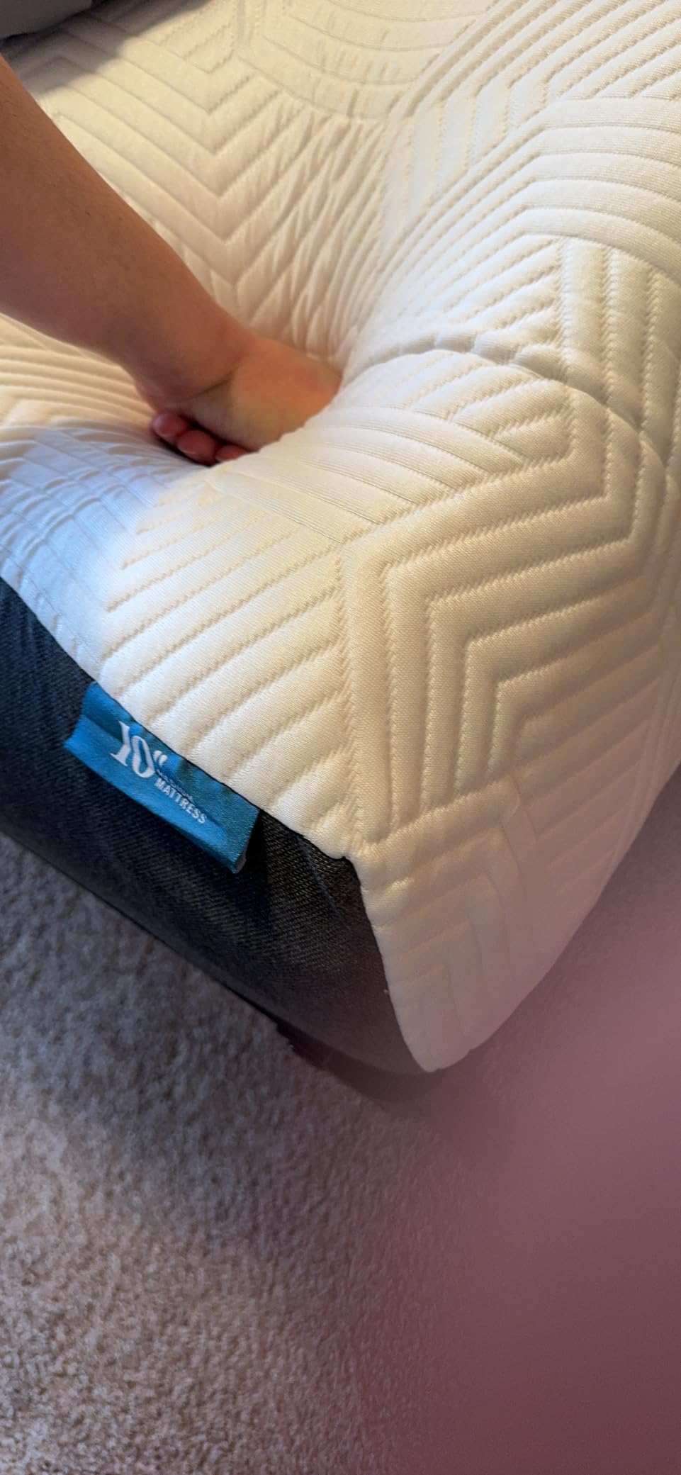 Lucid 10 Inch Memory Foam Mattress - Medium Feel - Infused with Refreshing Bamboo Charcoal and Cooling Gel - Bed in a Box - Temperature Regulating - Short Queen Size - RV or Camper Van Size customer photo 1