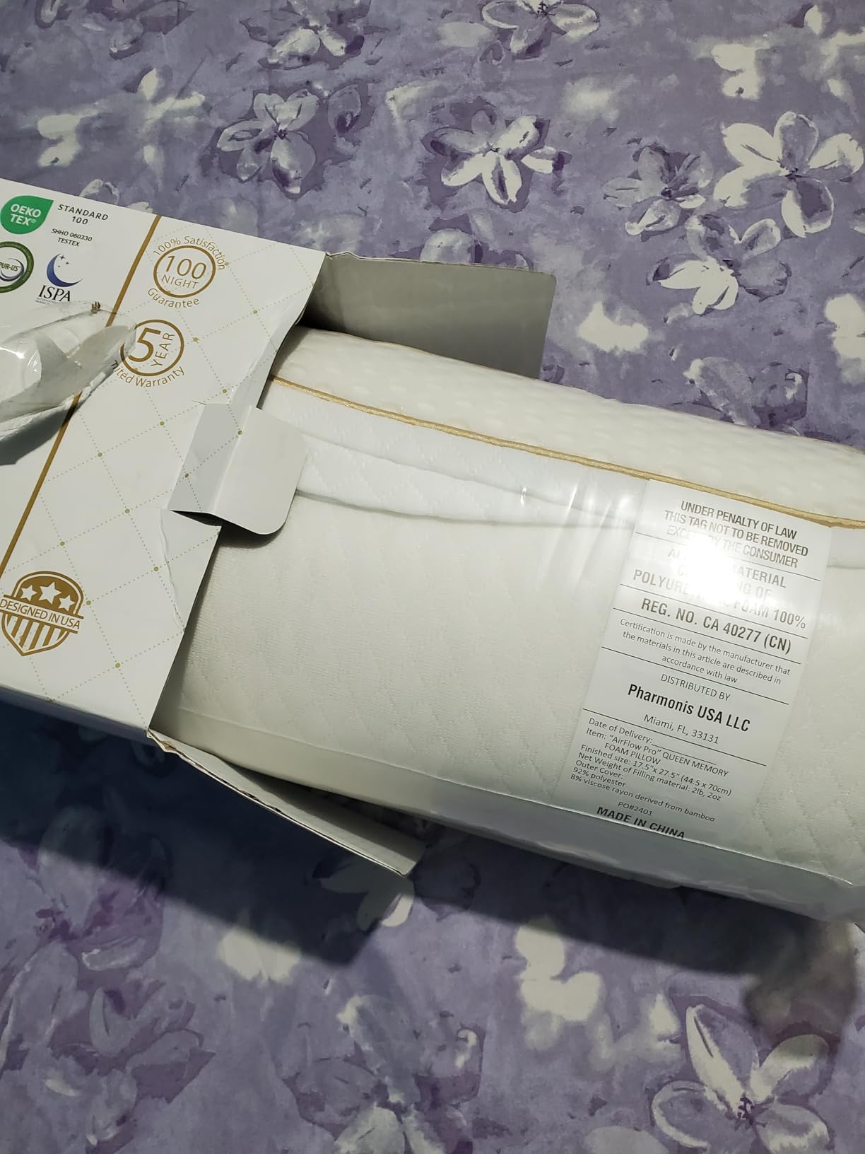 Royal Therapy 2-Pack King Size Pillows, Shredded Memory Foam Pillow customer photo 2