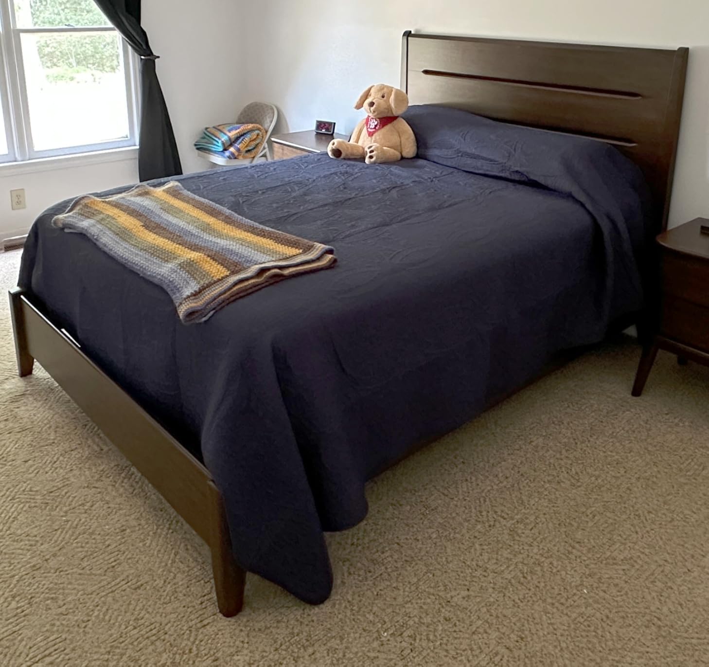 Love's cabin King Size Quilt Set Blue Bedspreads - Soft Bed Summer Lightweight Bedspread Comforter - Modern Style Coin Pattern Coverlet for All Season - 3 Pieces (1 Quilt, 2 Pillow Shams) customer photo 2