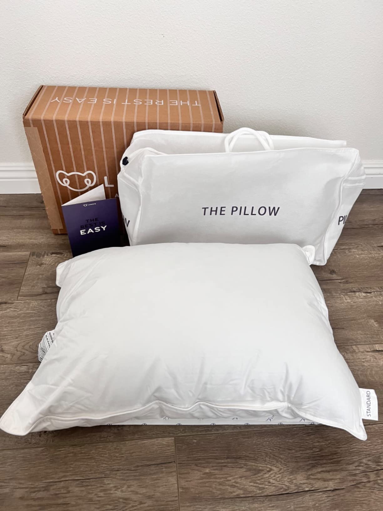 Lincove Down and Feather Luxury Hotel Collection Bed Pillows for Sleeping Made in The USA - 100% Cotton Shell, 600 Thread Count - Soft Hypoallergenic (Queen Size, Pack of 1) customer photo 1