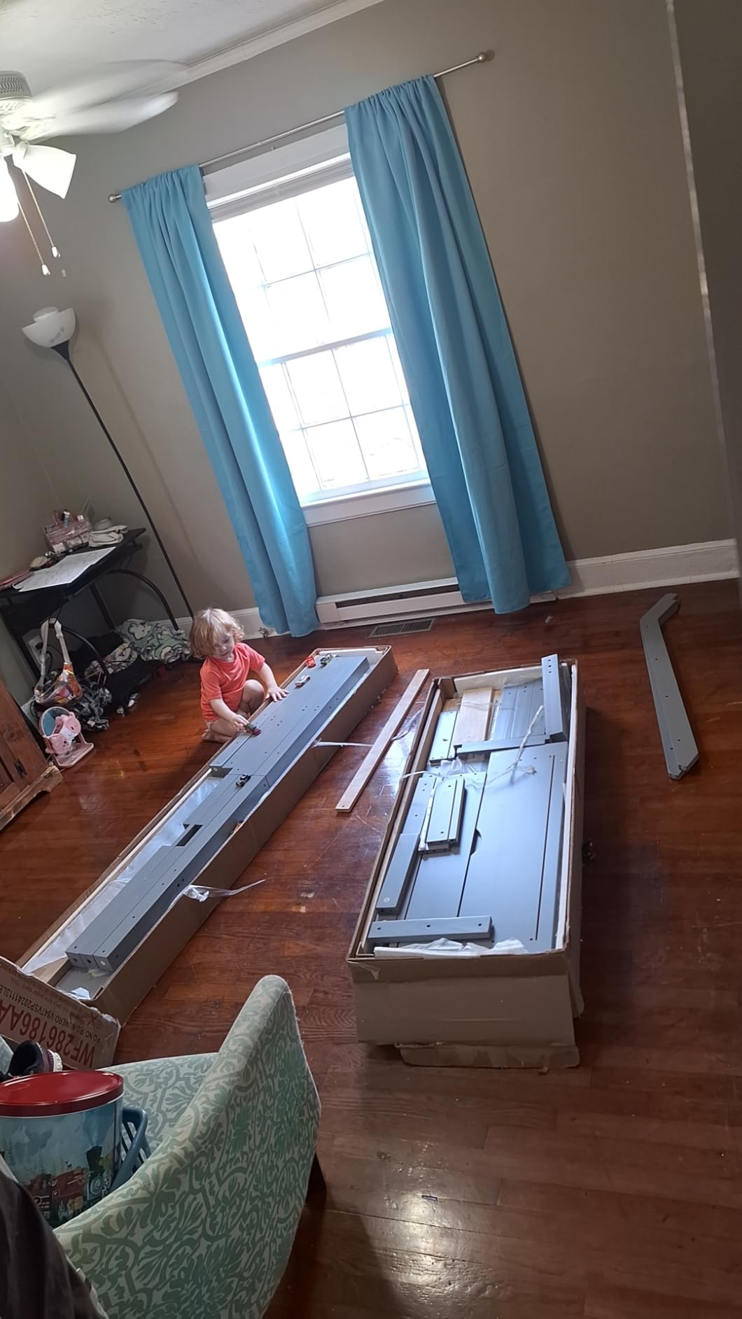 Flieks Triple Bunk Bed Full Over 2 Twin Bunk Bed for 3, Wood Triple Bunk Bed with 3 Drawers and Guardrails, 3 Bunk Bed for Teens, Kids, Boys, Girls, Teens, Adults No Box Spring Needed customer photo 2