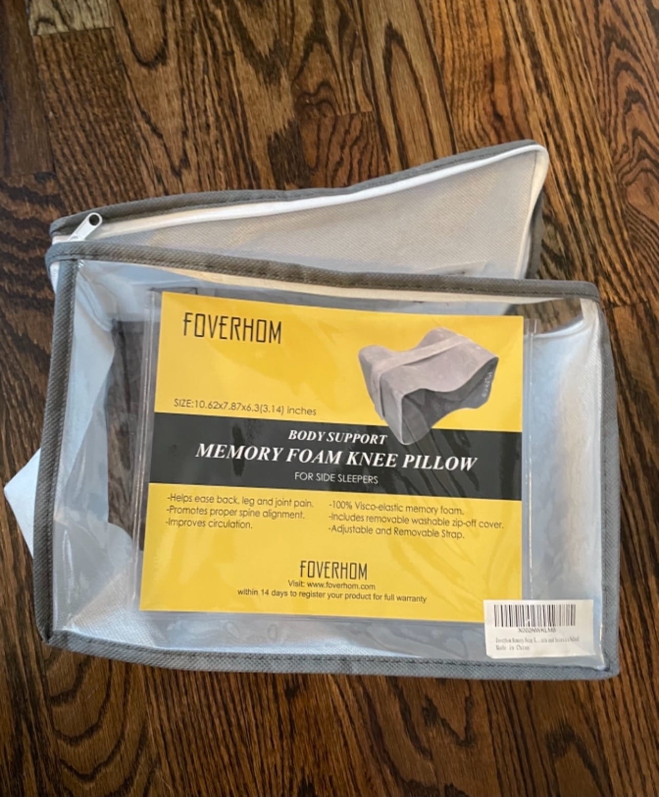 foverhom Memory Foam Knee Pillow Orthopedic Leg Support Blue customer photo 2