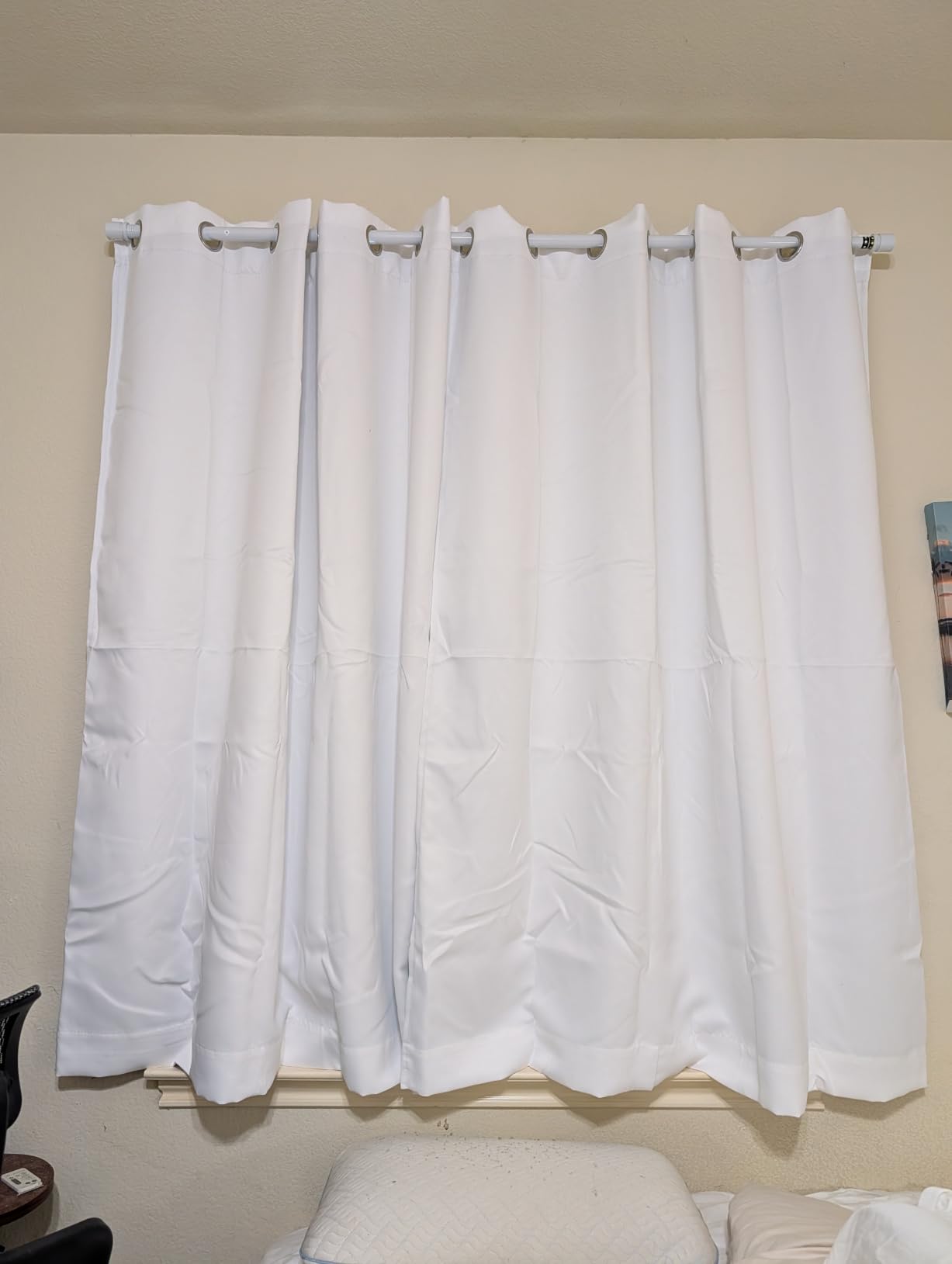 NICETOWN 100% Blackout Curtains 84 inches Long, Pair of Energy Smart & Noise Blocking Out Drapes for Baby Room Window, Thermal Insulated Guest Room Lined Window Dressing (Stone Blue, 52 inches Wide) customer photo 1